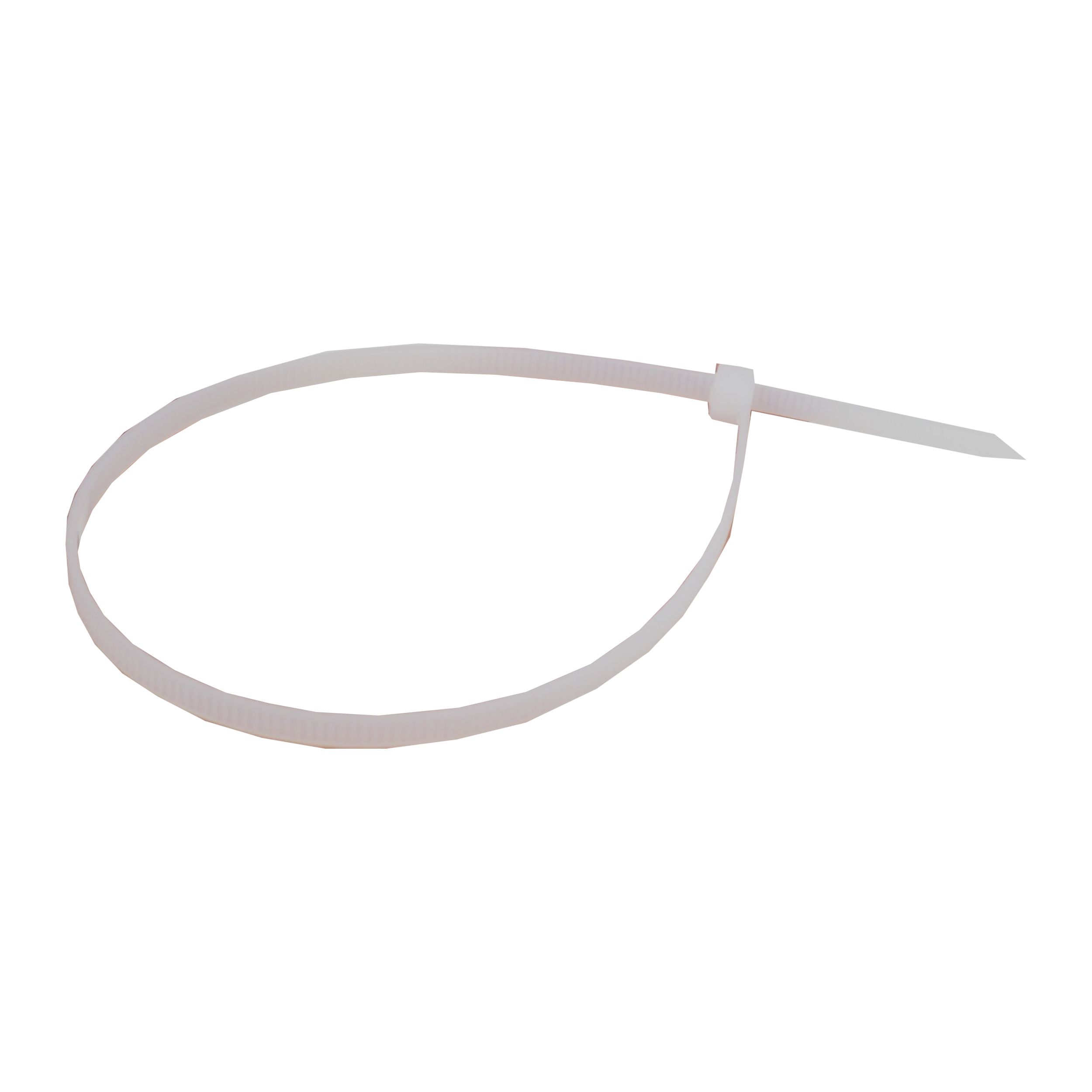 Stahovací plastové pásky TOPTRADE, bílé, 250 × 3,6 mm, 50 ks
