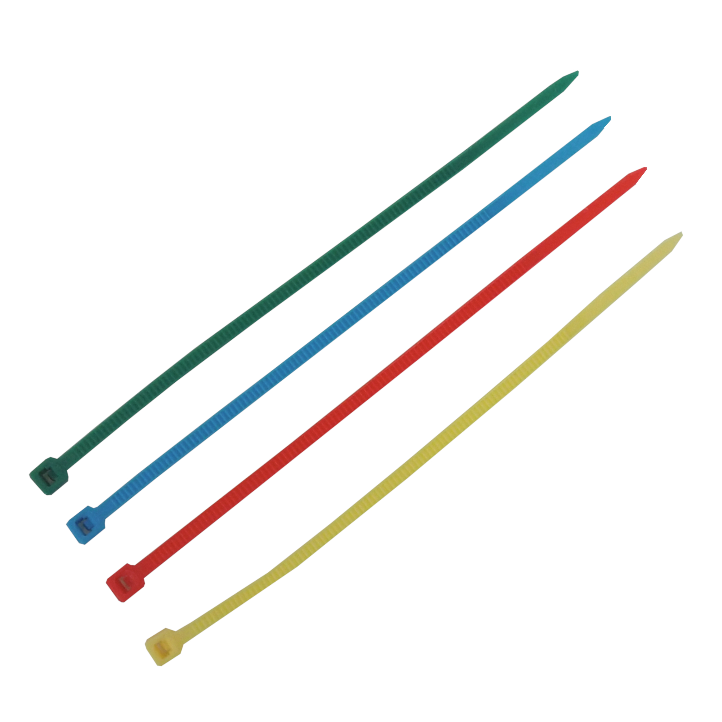 TOPTRADE plastové stahovací pásky se zámkem, barevné, 100 ks, 100×2,5 mm