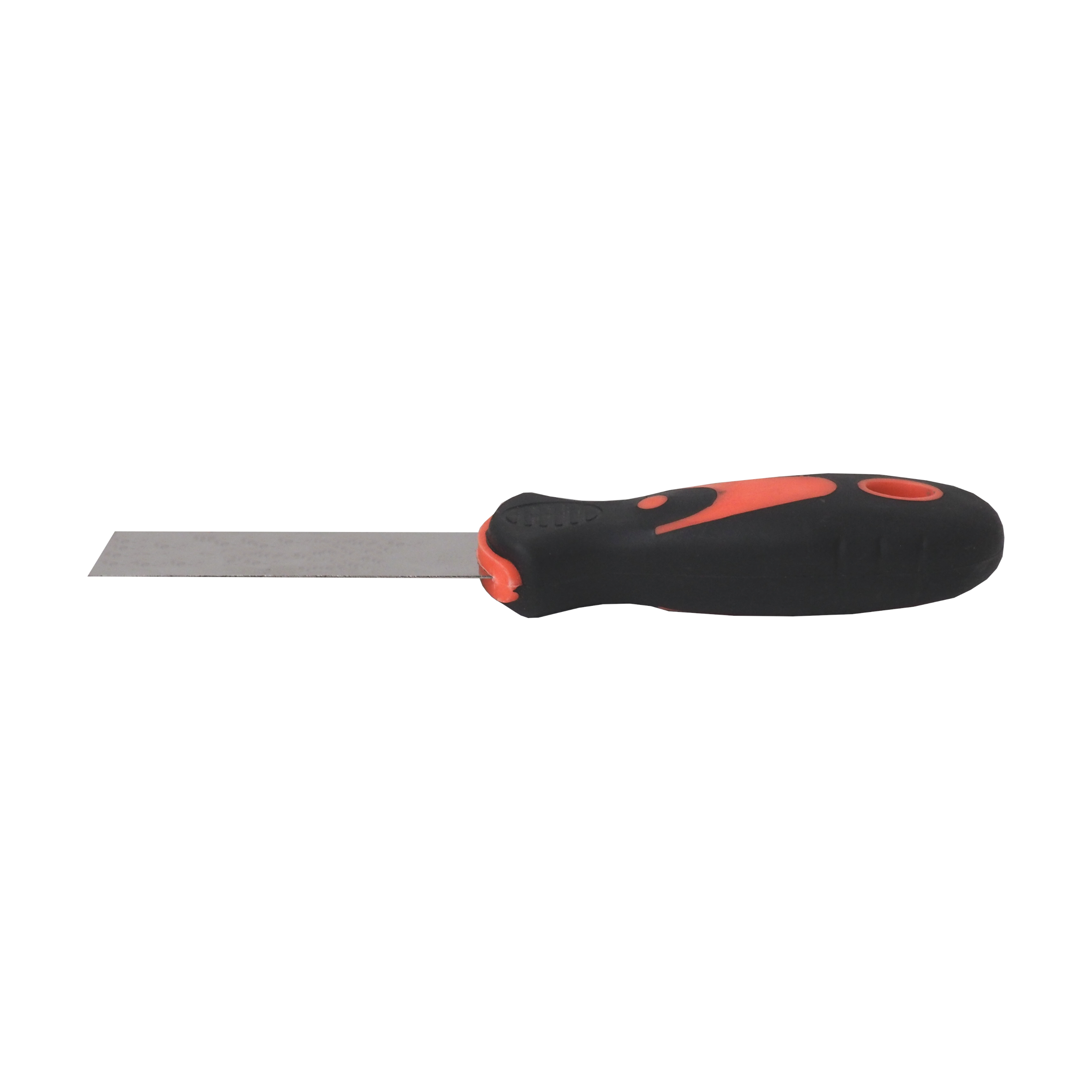 TOPTRADE špachtle nerezová 30 mm, ergonomická gumová rukojeť – profi