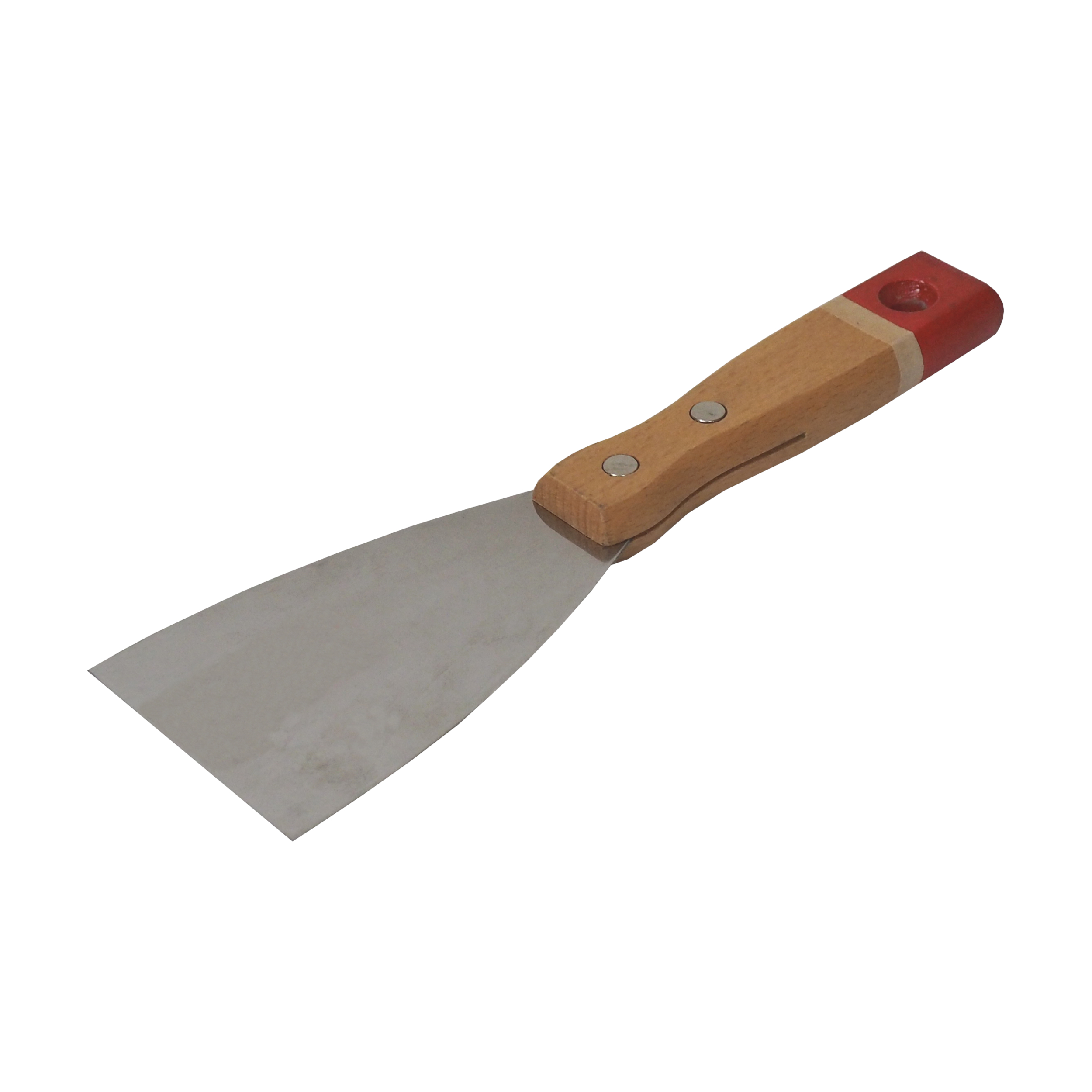 TOPTRADE špachtle nerezová 60 mm, dřevěná nýtovaná rukojeť
