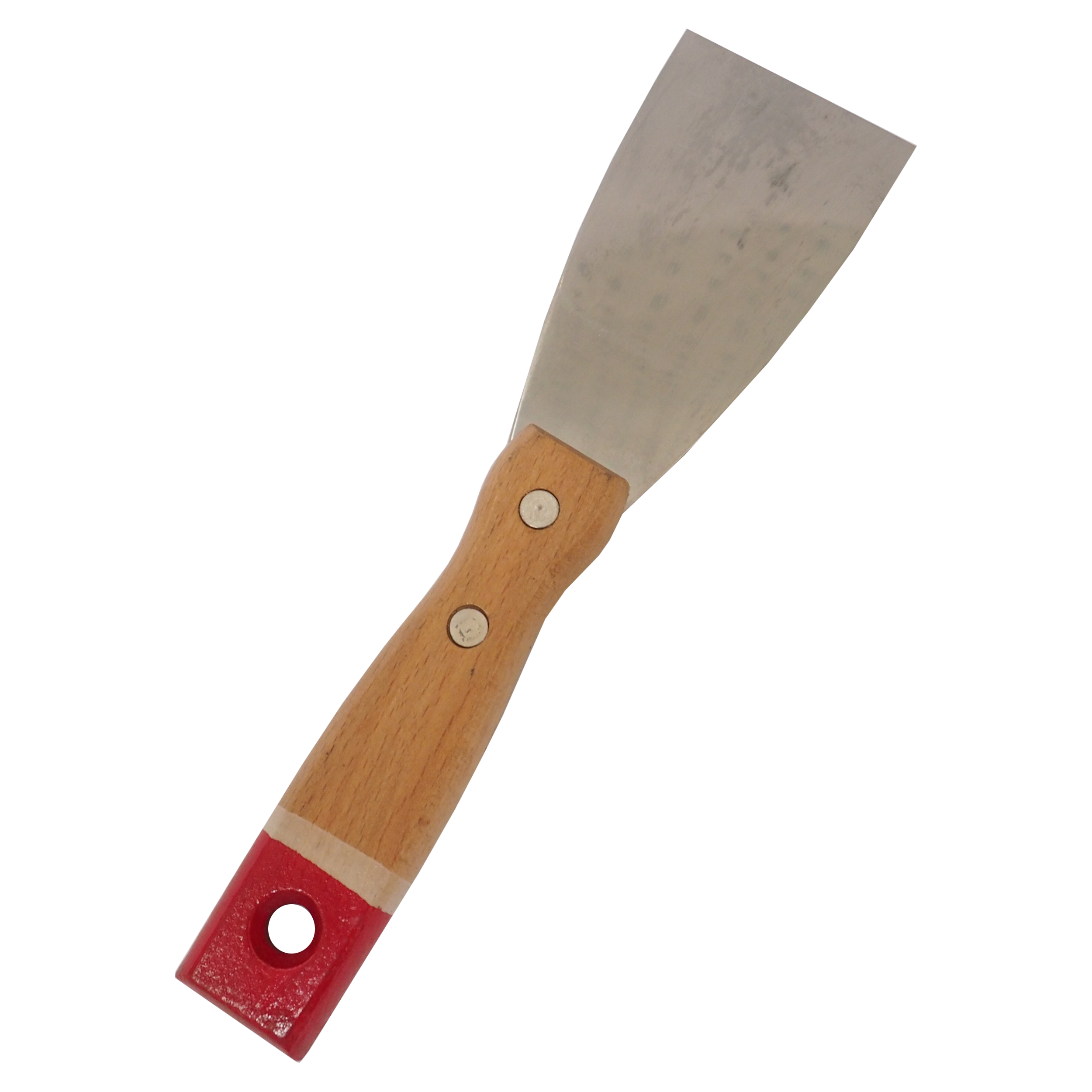 TOPTRADE nerezová špachtle 100 mm s dřevěnou rukojetí, profi