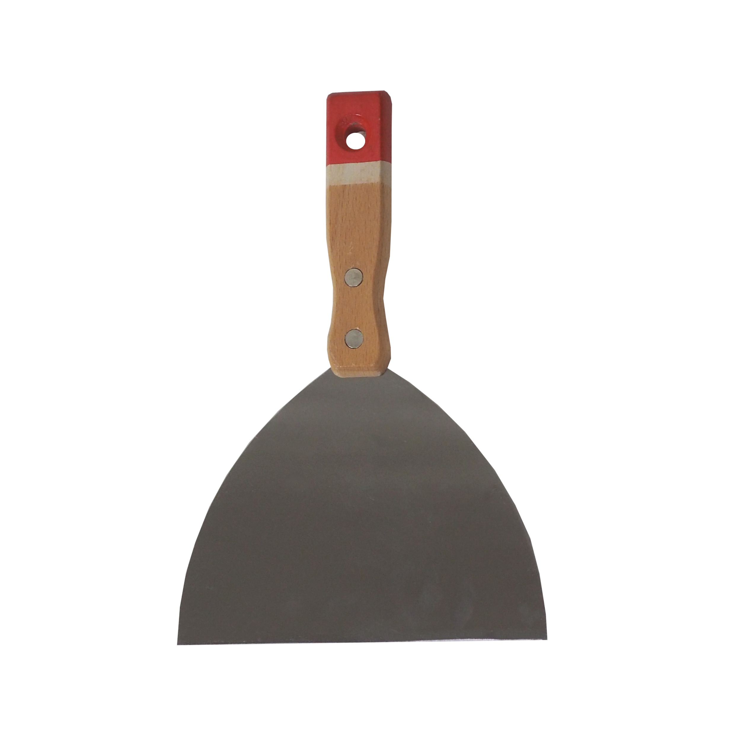 TOPTRADE špachtle nerezová 150 mm – dřevěná, nýtovaná rukojeť