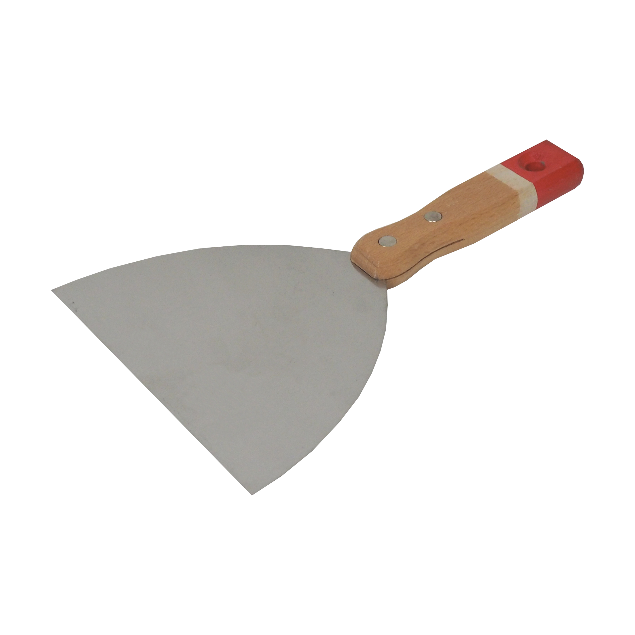 TOPTRADE špachtle nerezová 150 mm – dřevěná, nýtovaná rukojeť