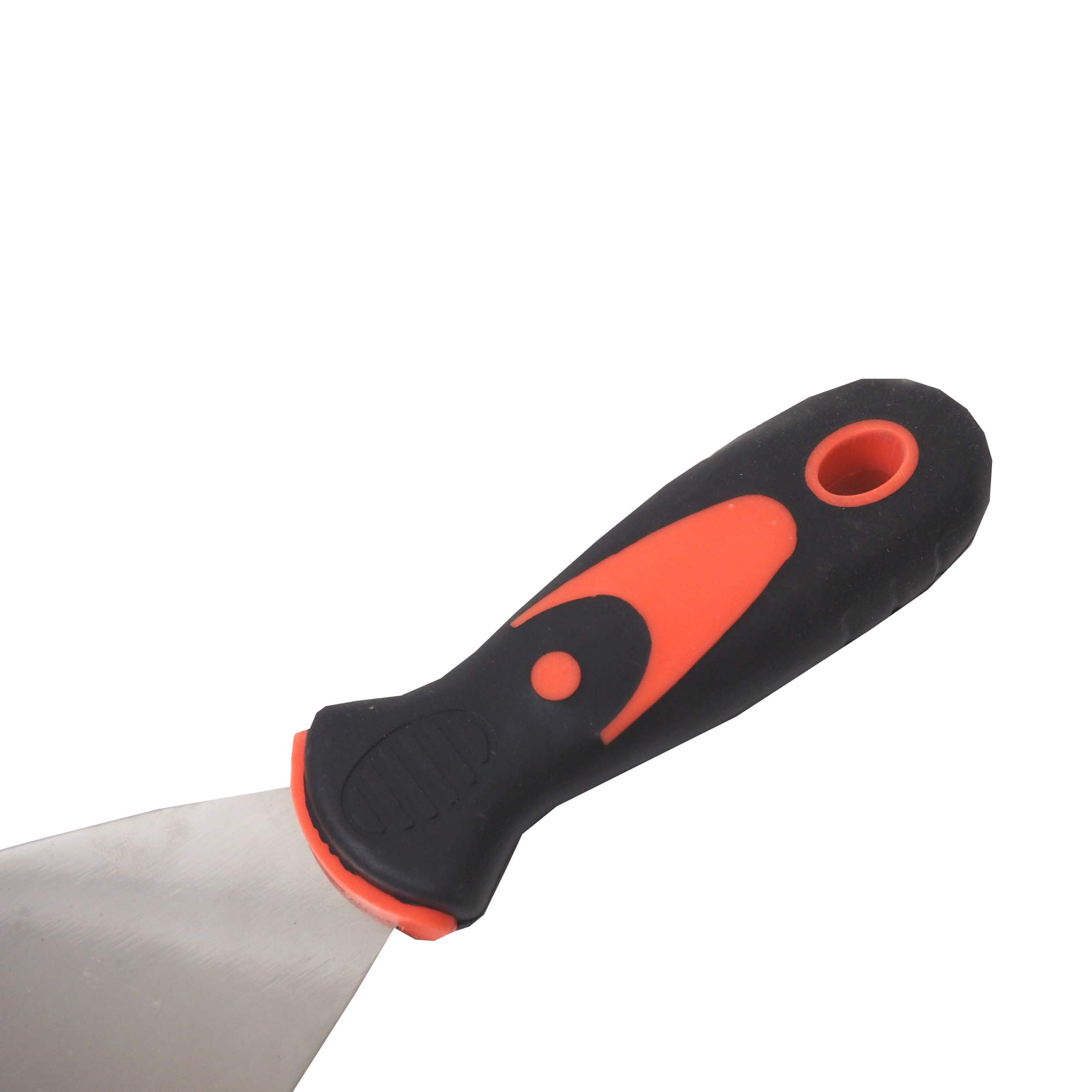 TOPTRADE nerezová špachtle 75 mm s ergonomickou gumovou rukojetí