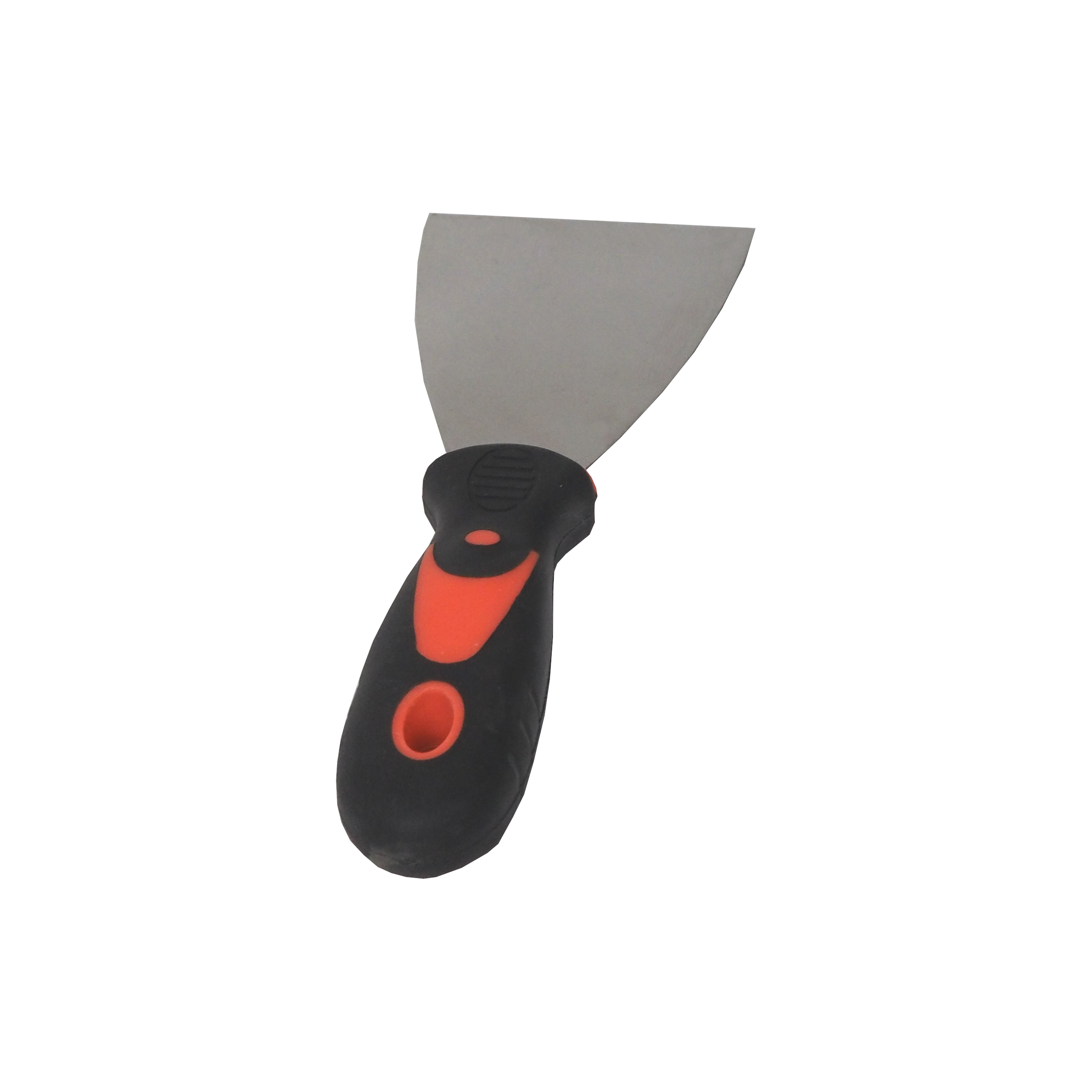 TOPTRADE špachtle nerezová s gumovou ergonomickou rukojetí 90 mm – profi