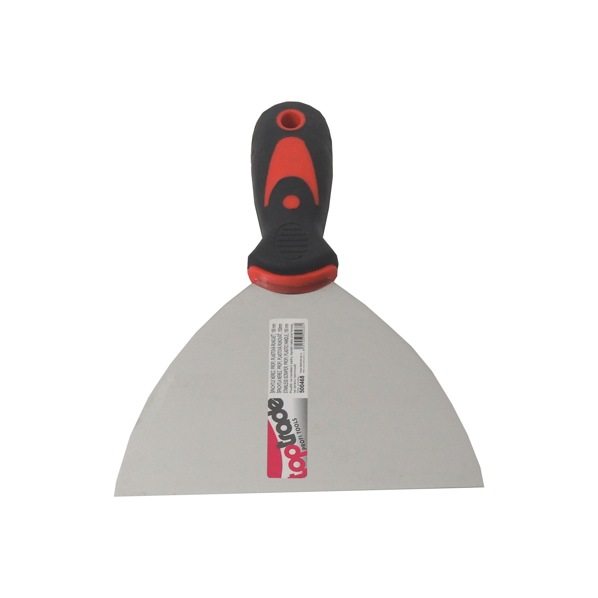 TOPTRADE špachtle nerezová 150 mm, ergonomická rukojeť