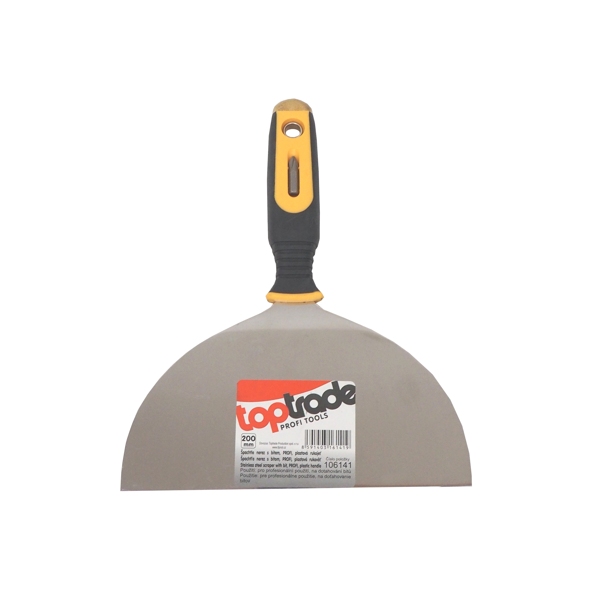 TOPTRADE špachtle na sádrokarton 200 mm
