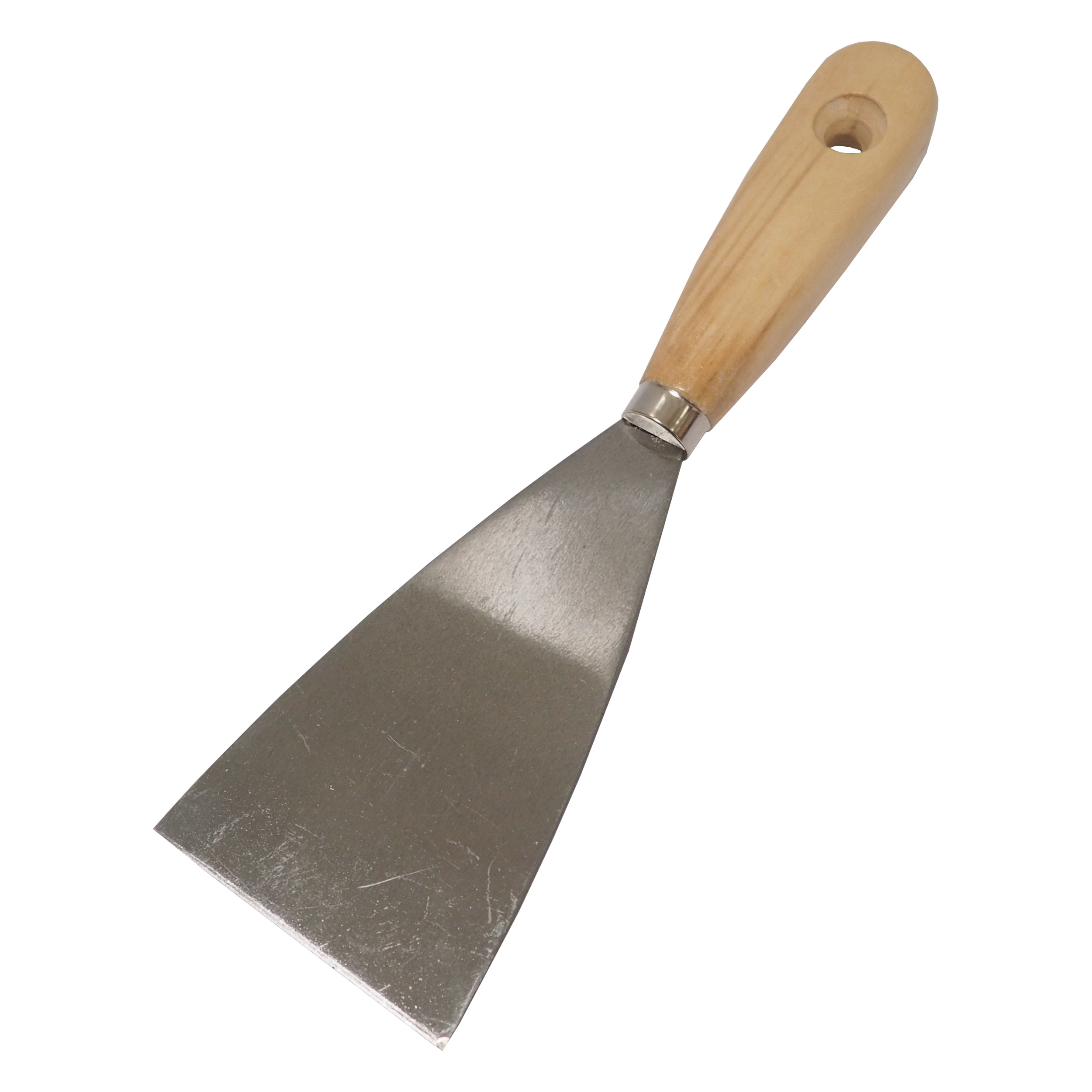 TOPTRADE špachtle ocelová 40 mm, dřevěná rukojeť (hobby)