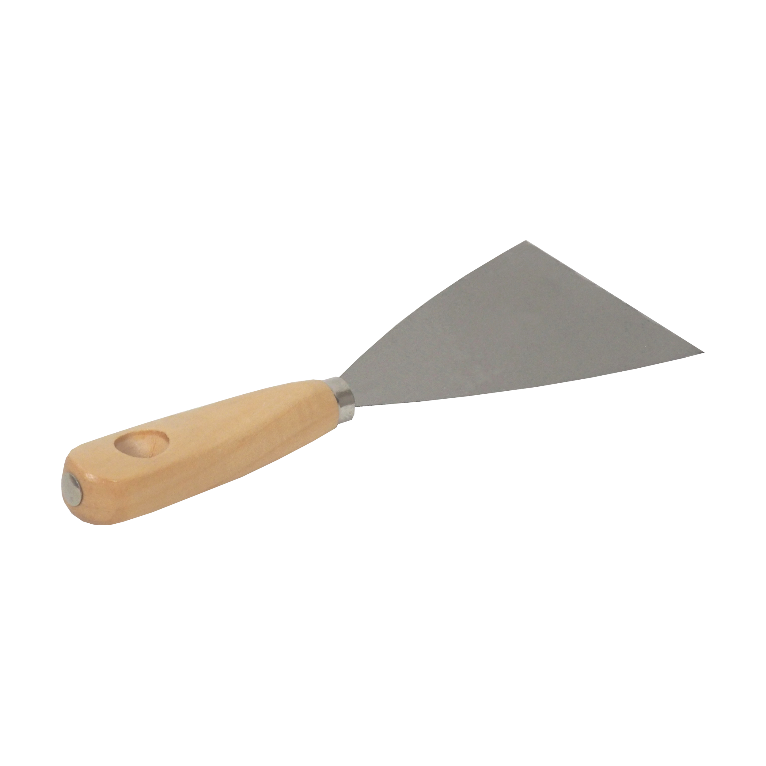 TOPTRADE špachtle ocelová s dřevěnou rukojetí, 100 mm