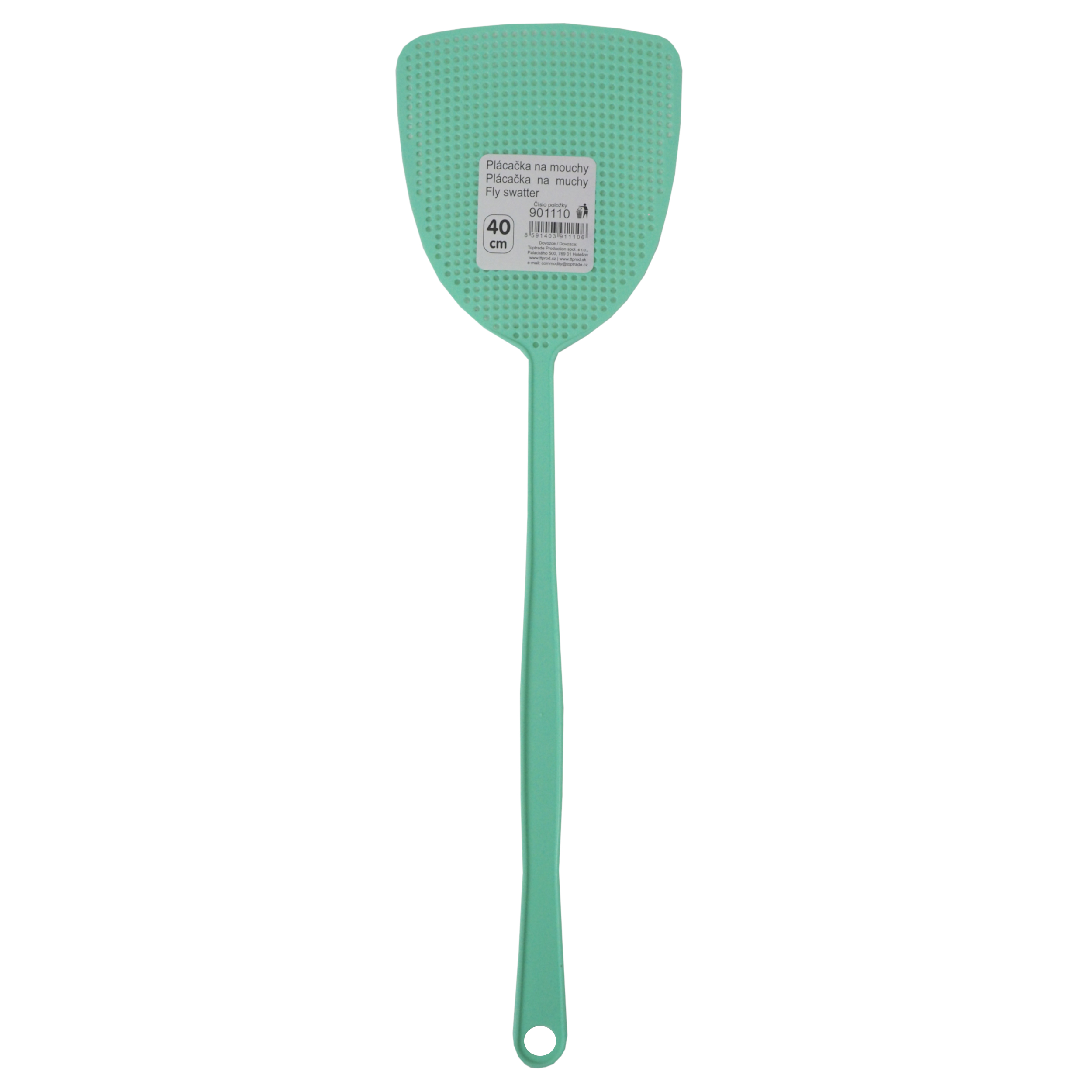 TOPTRADE plácačka na mouchy 40 cm – mix barev