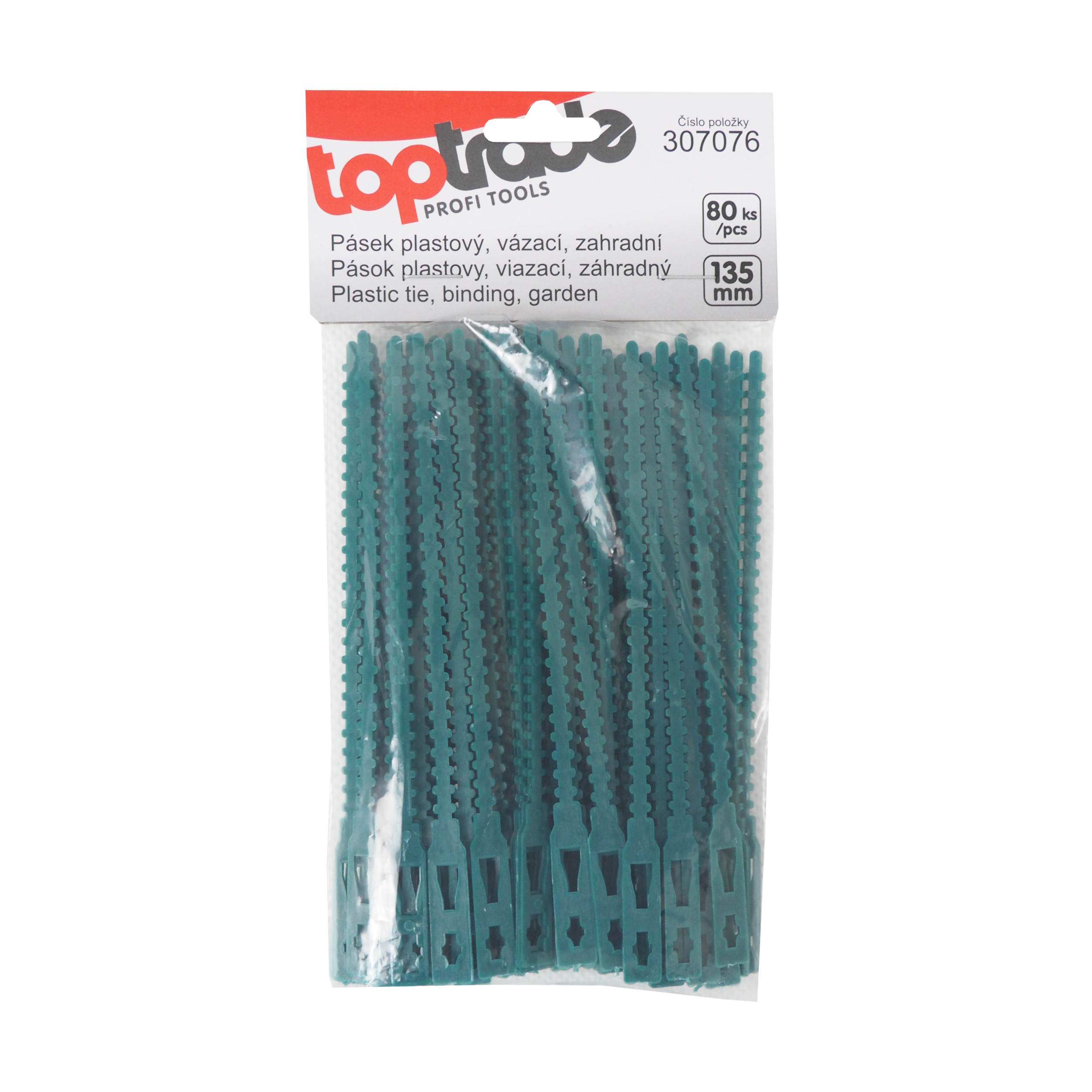 TOPTRADE vázací plastové pásky 135 mm, 80 ks