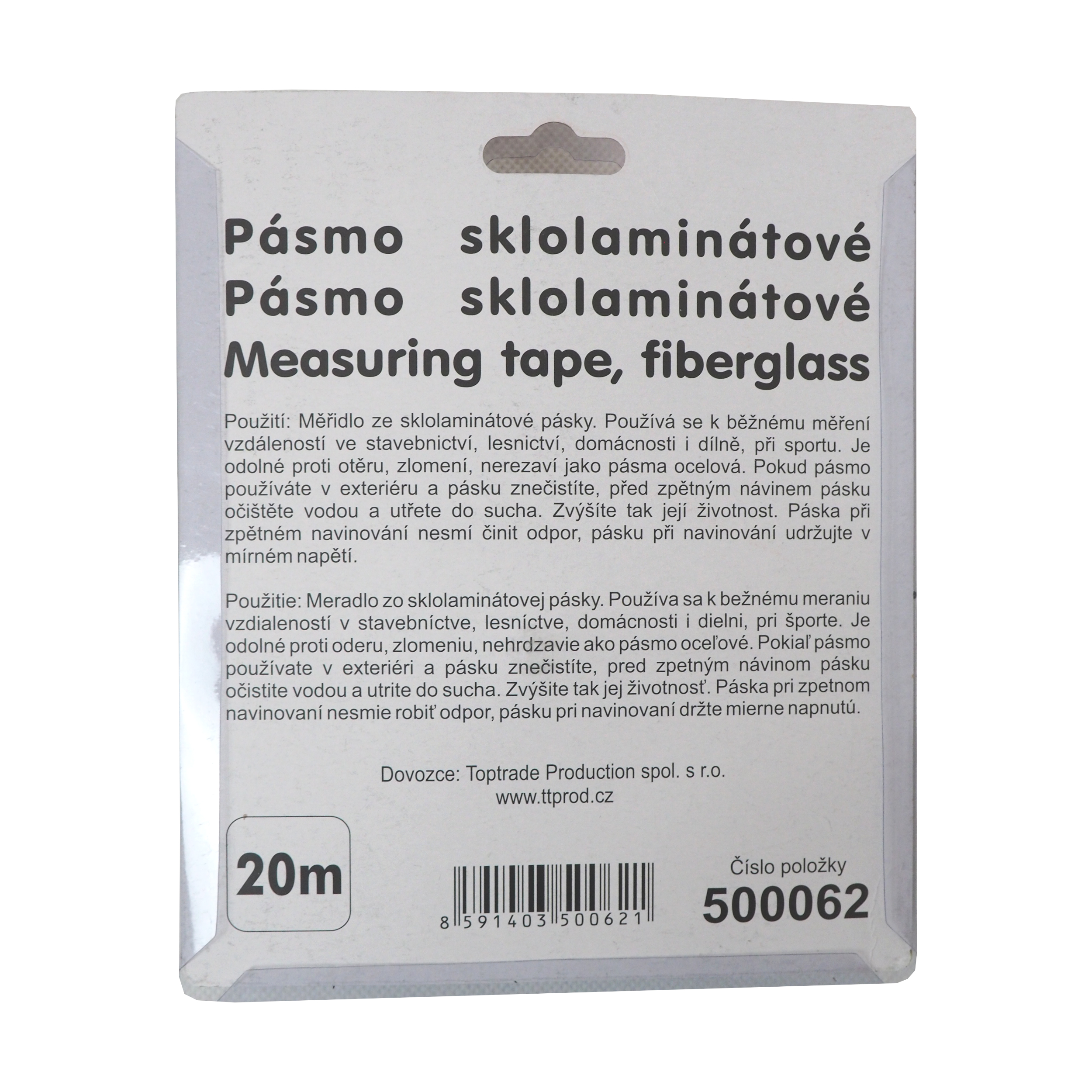 TOPTRADE sklolaminátové pásmo 13 mm × 20 m