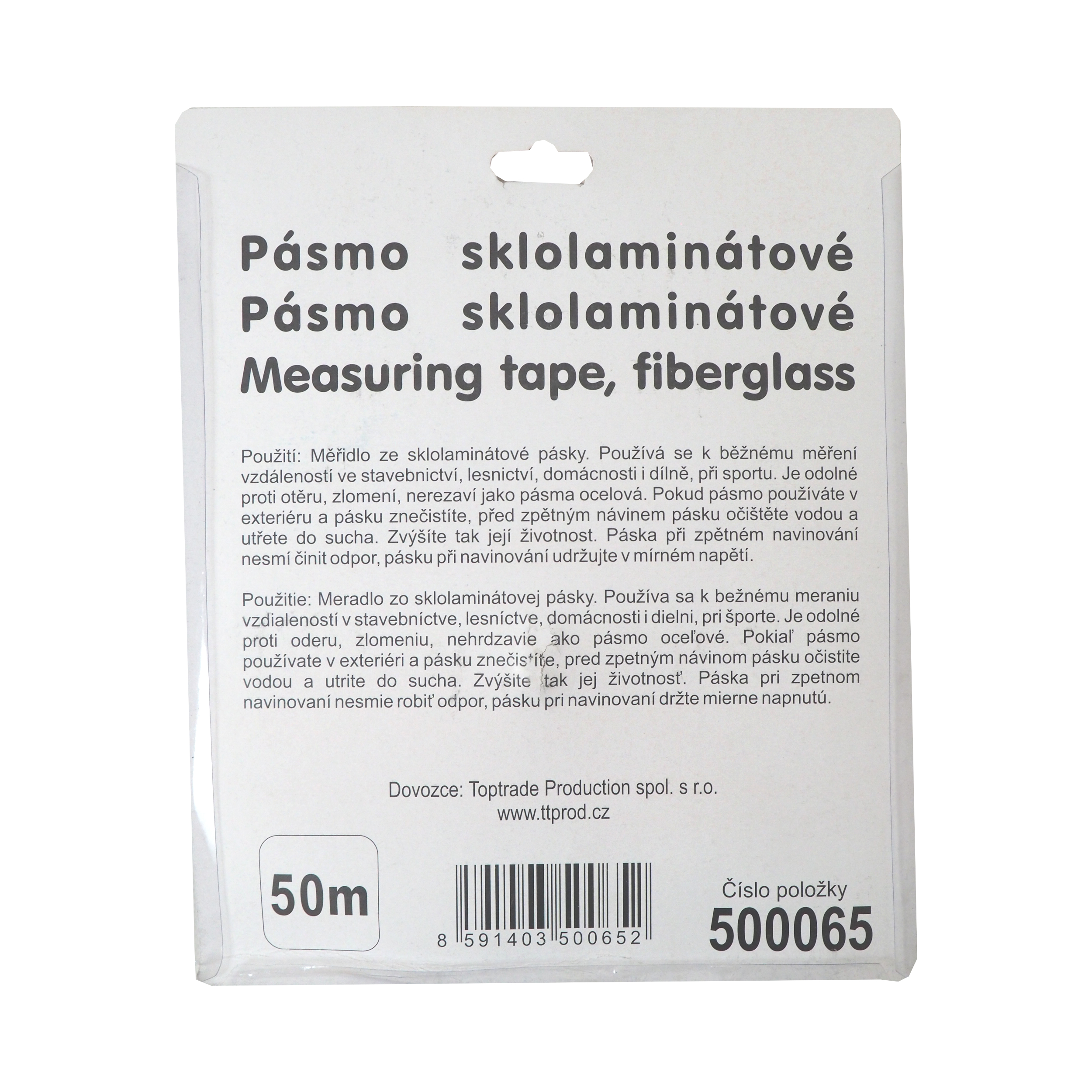 TOPTRADE pásmo sklolaminátové 13 mm × 50 m