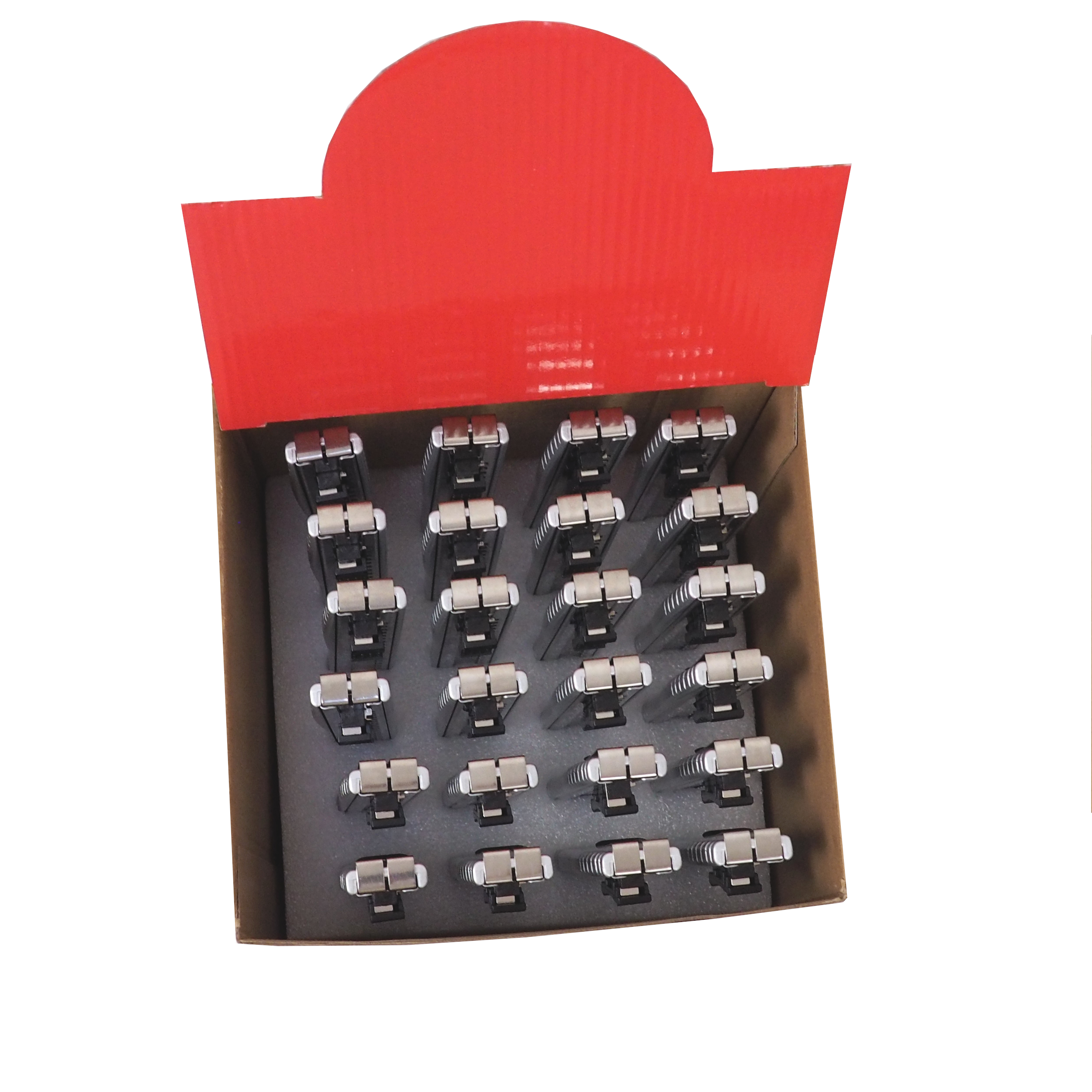 TOPTRADE odlamovací nůž 18 mm, hliníkový – prodejní box 24 ks