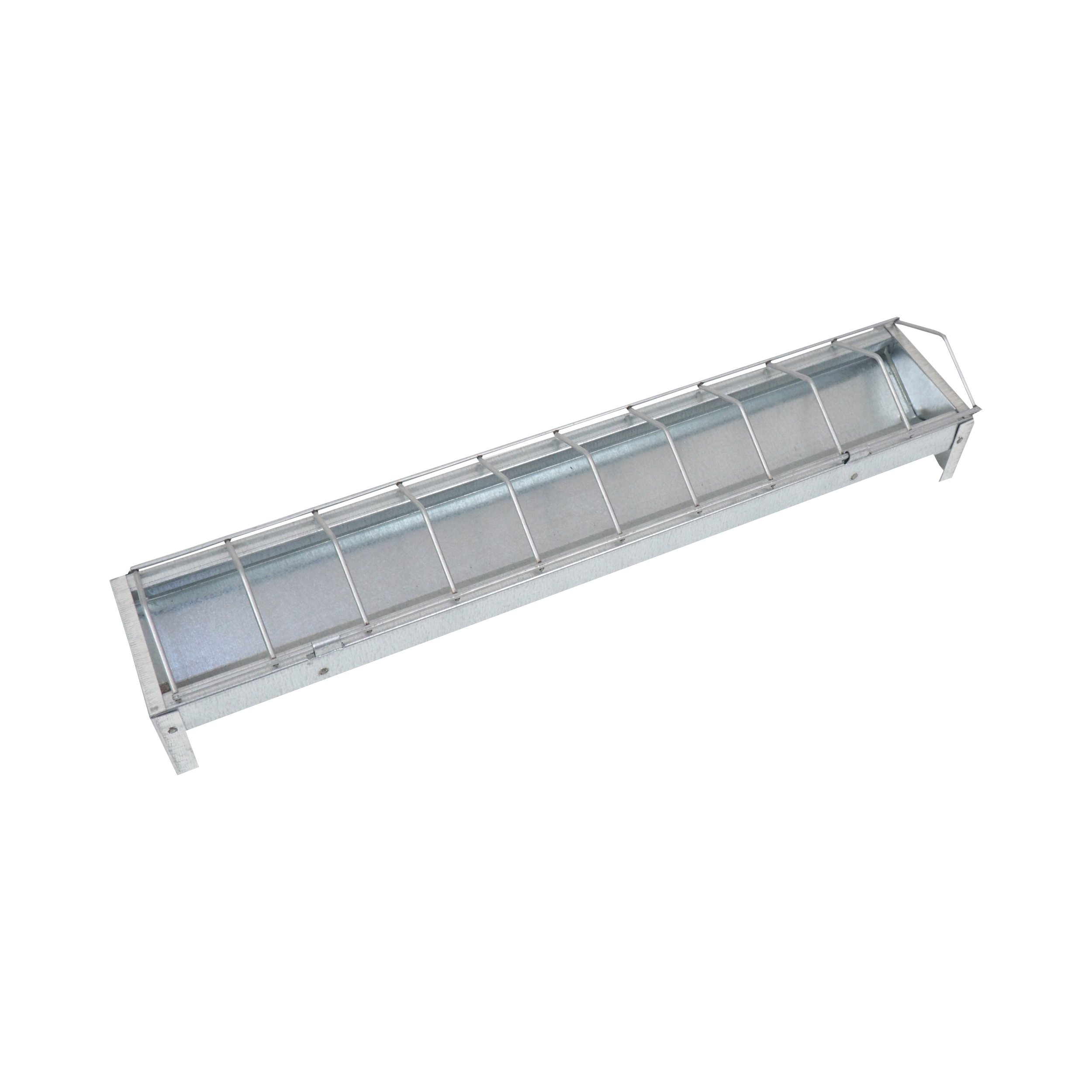TOPTRADE krmítko pro mláďata drůbeže, pozink, sklopná mřížka, 40 cm