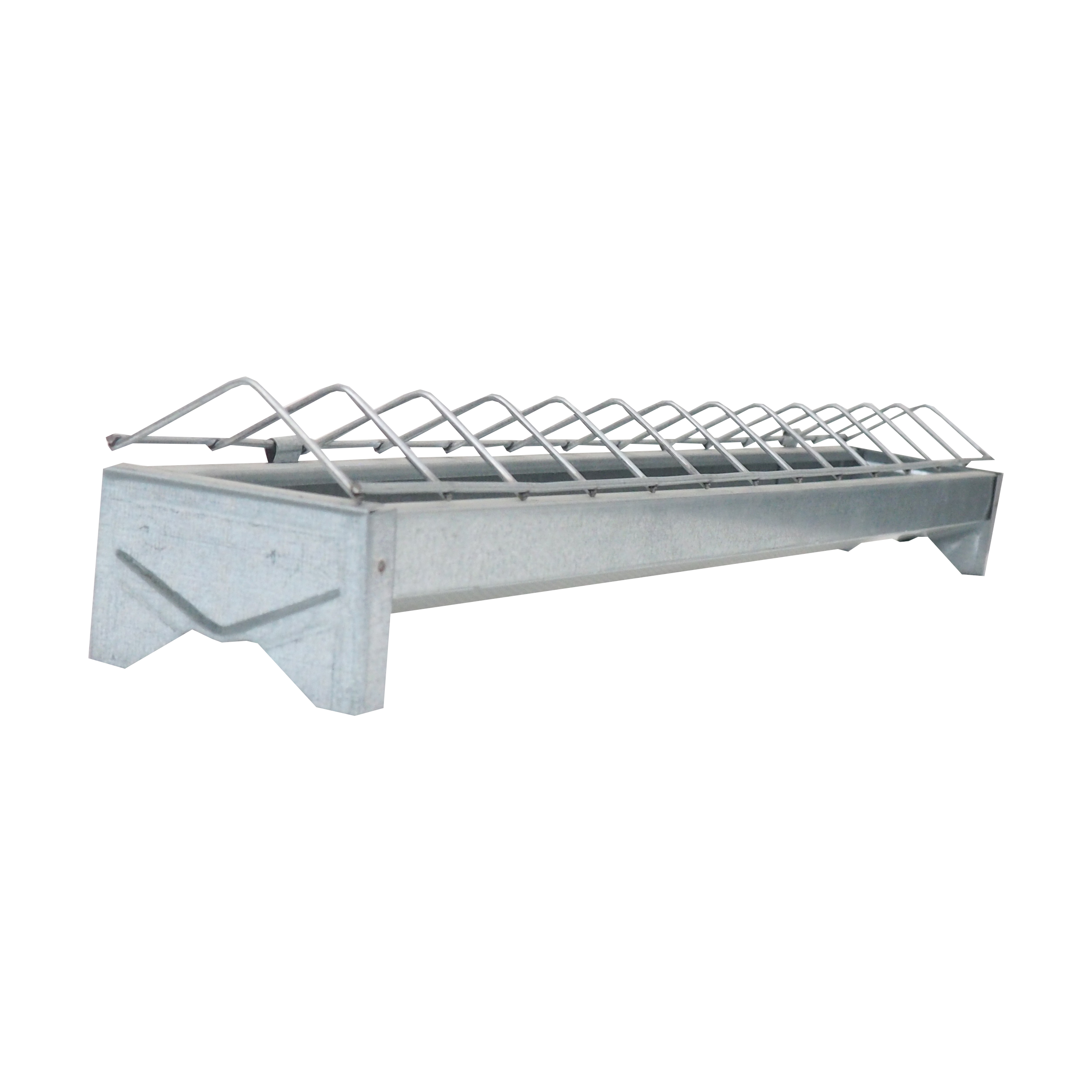 TOPTRADE krmítko pro mláďata drůbeže, pozink, sklopná mřížka, 40 cm
