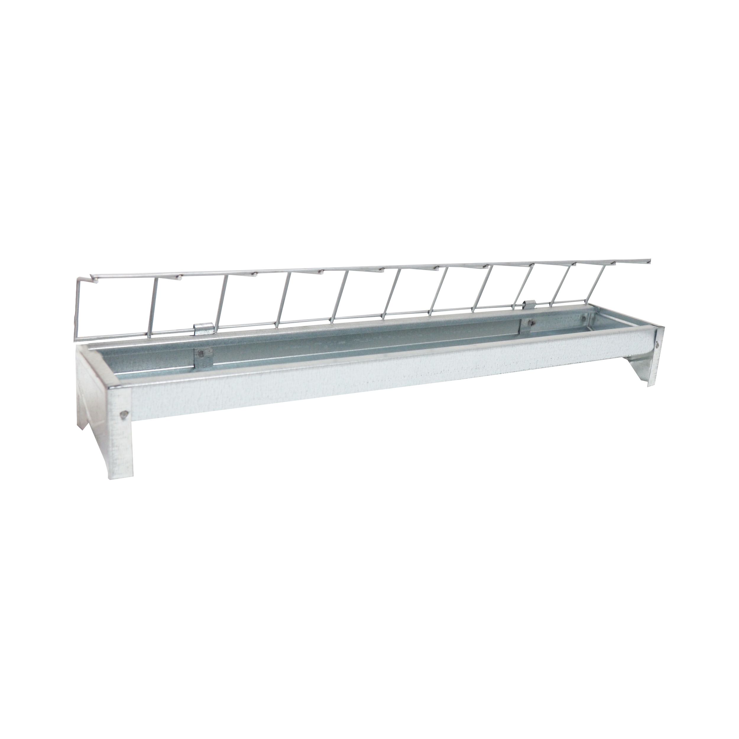 TOPTRADE krmítko pro mláďata drůbeže, pozink, sklopná mřížka, 40 cm