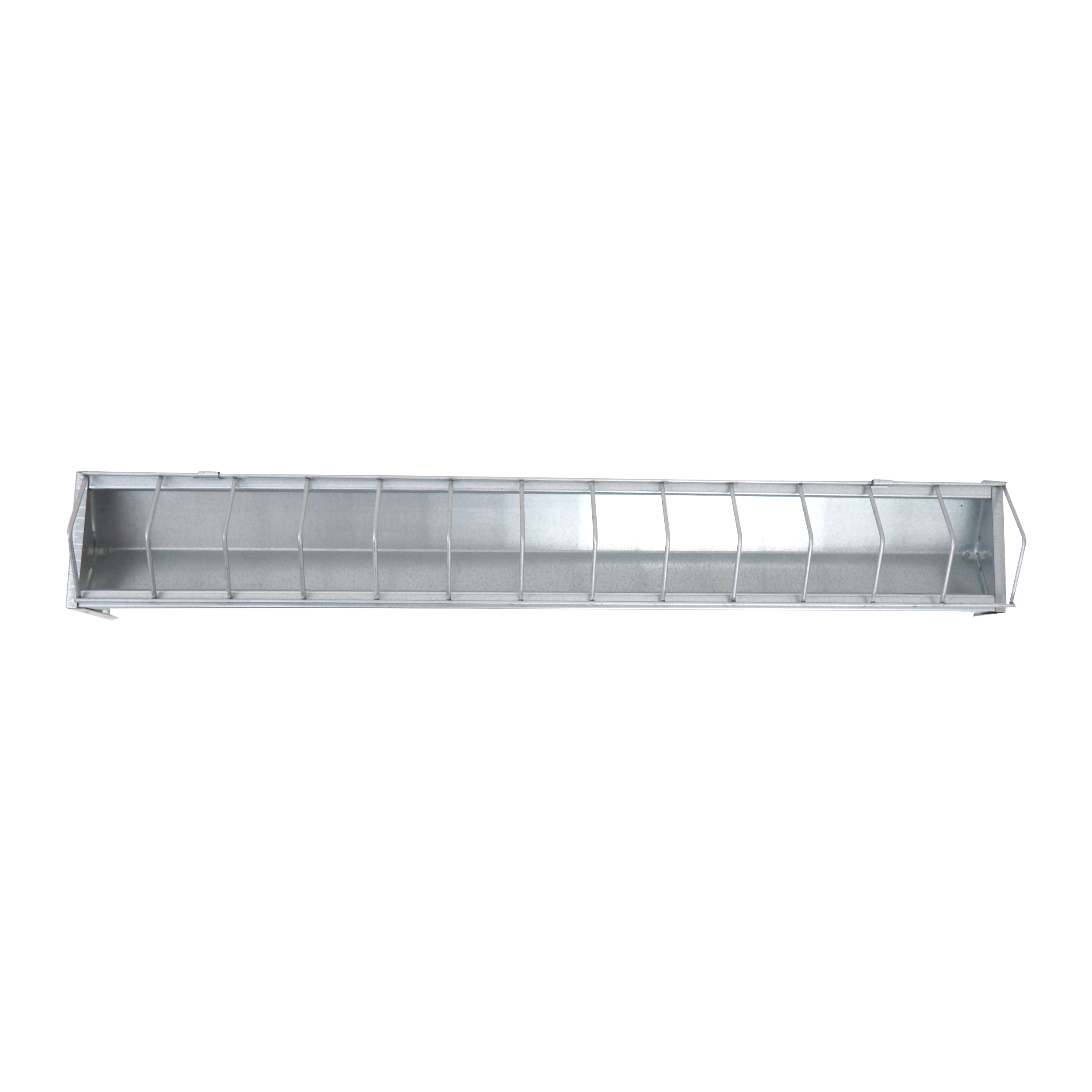 TOPTRADE žlabové krmítko pro drůbež, pozink, sklopná mřížka, 750 mm