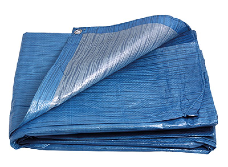 TOPTRADE krycí plachta modro‑stříbrná 2 × 3 m, standard plus