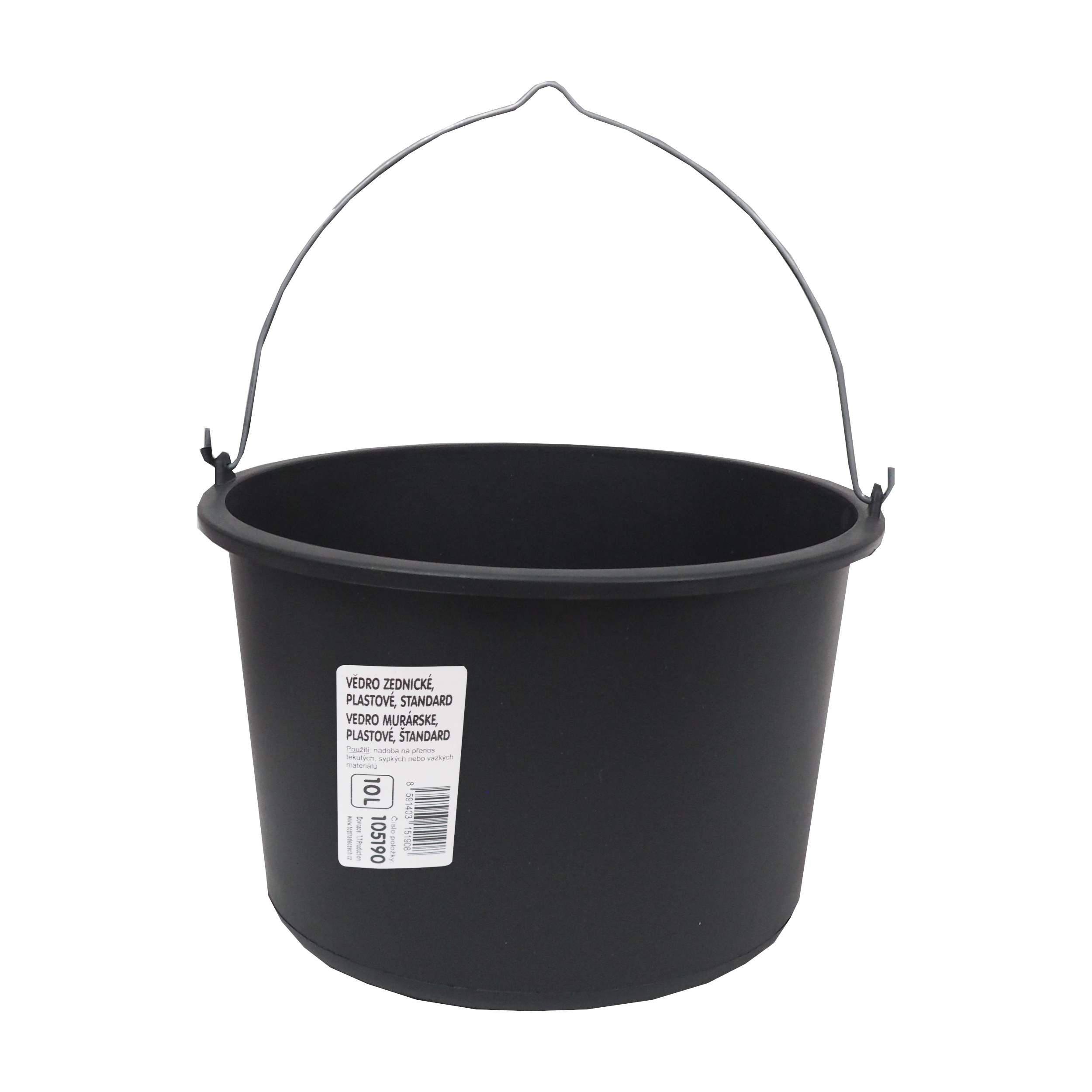TOPTRADE zednické vědro 10 l, plast, standard (105190)