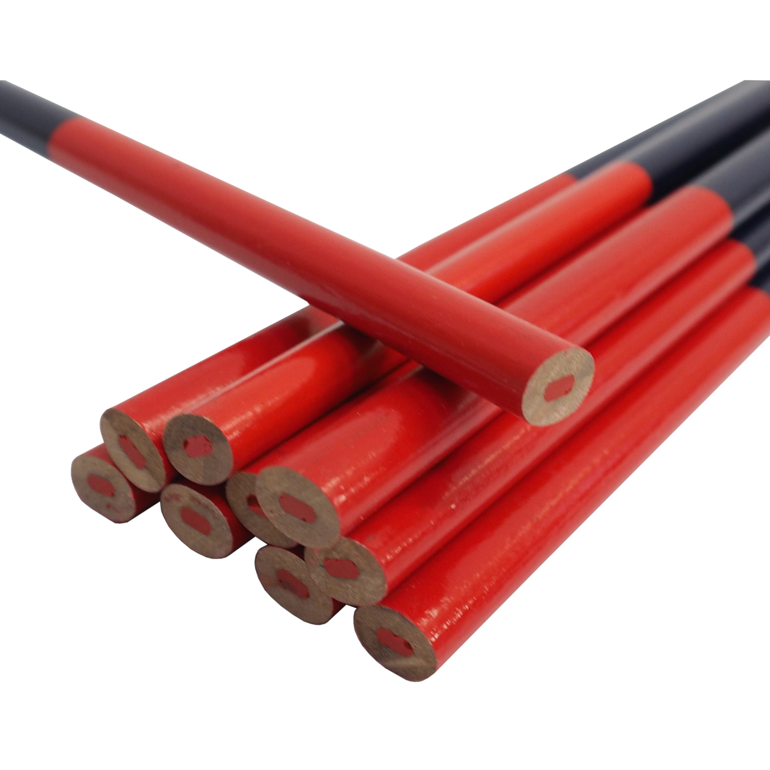 TOPTRADE tesařská tužka, ovál, červenomodrá, 12 ks, 180 mm