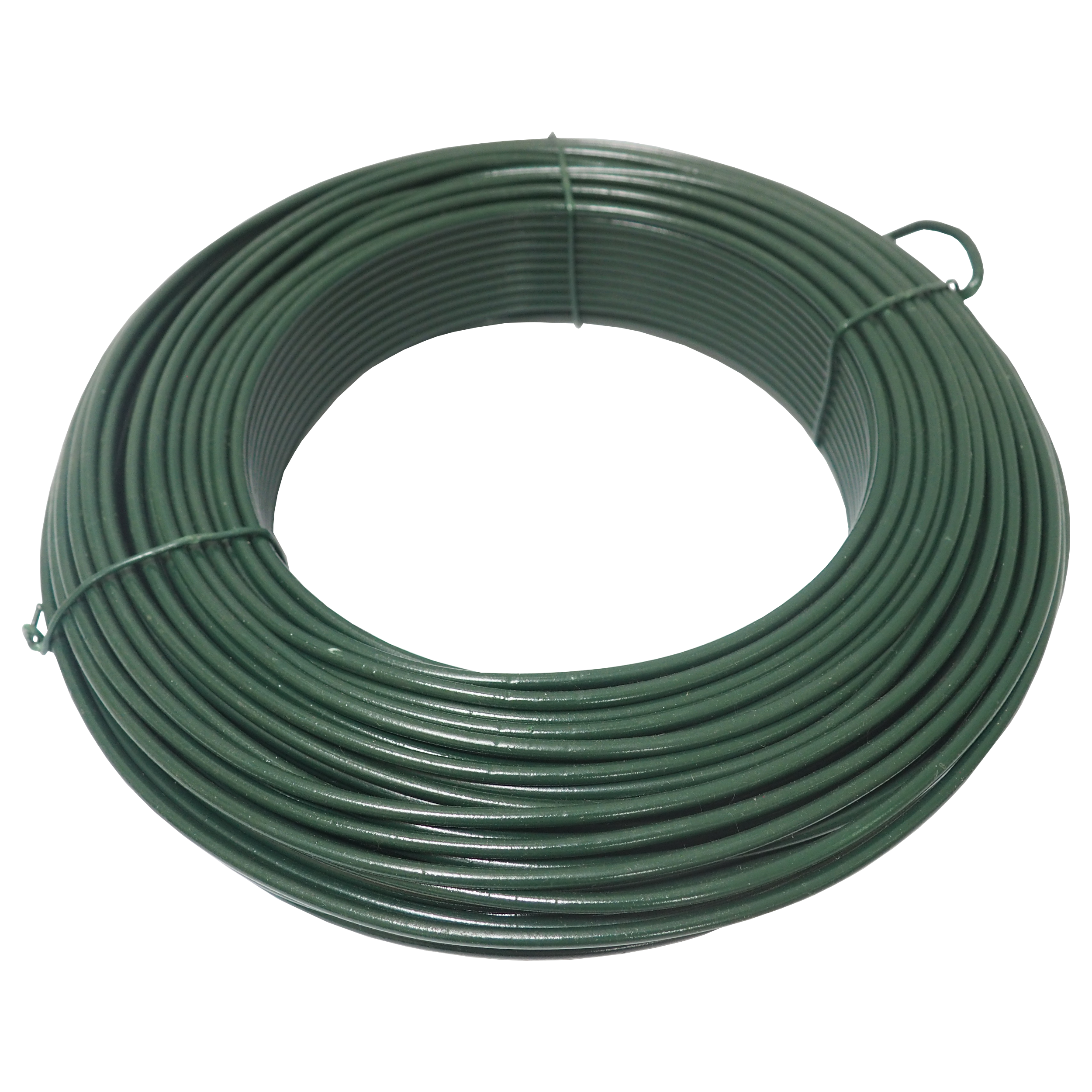 TOPTRADE napínací drát poplastovaný, zelený Ø 3,4 mm – 52 m