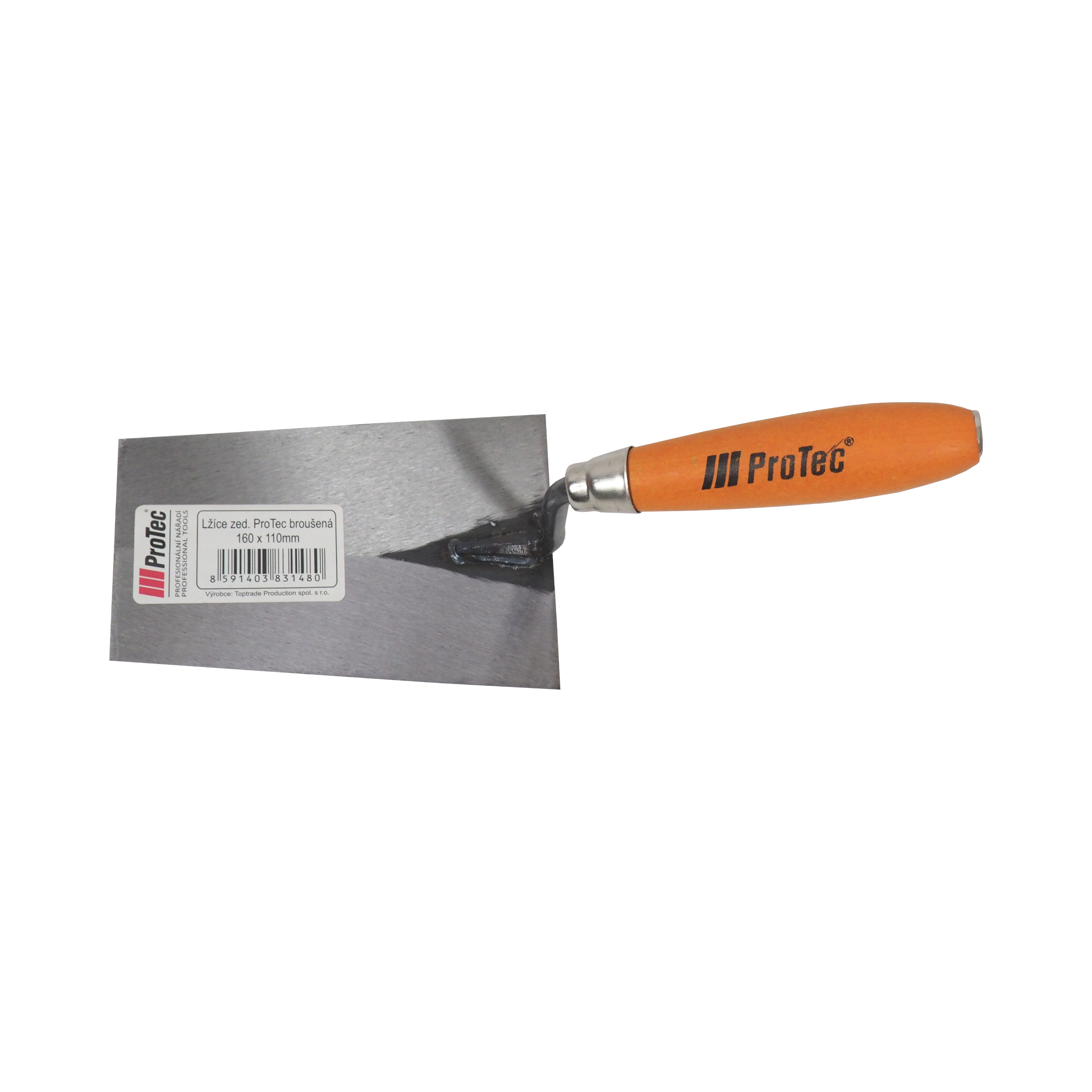 ProTec zednická lžíce, ocelová broušená, 160 × 110 mm – Profi