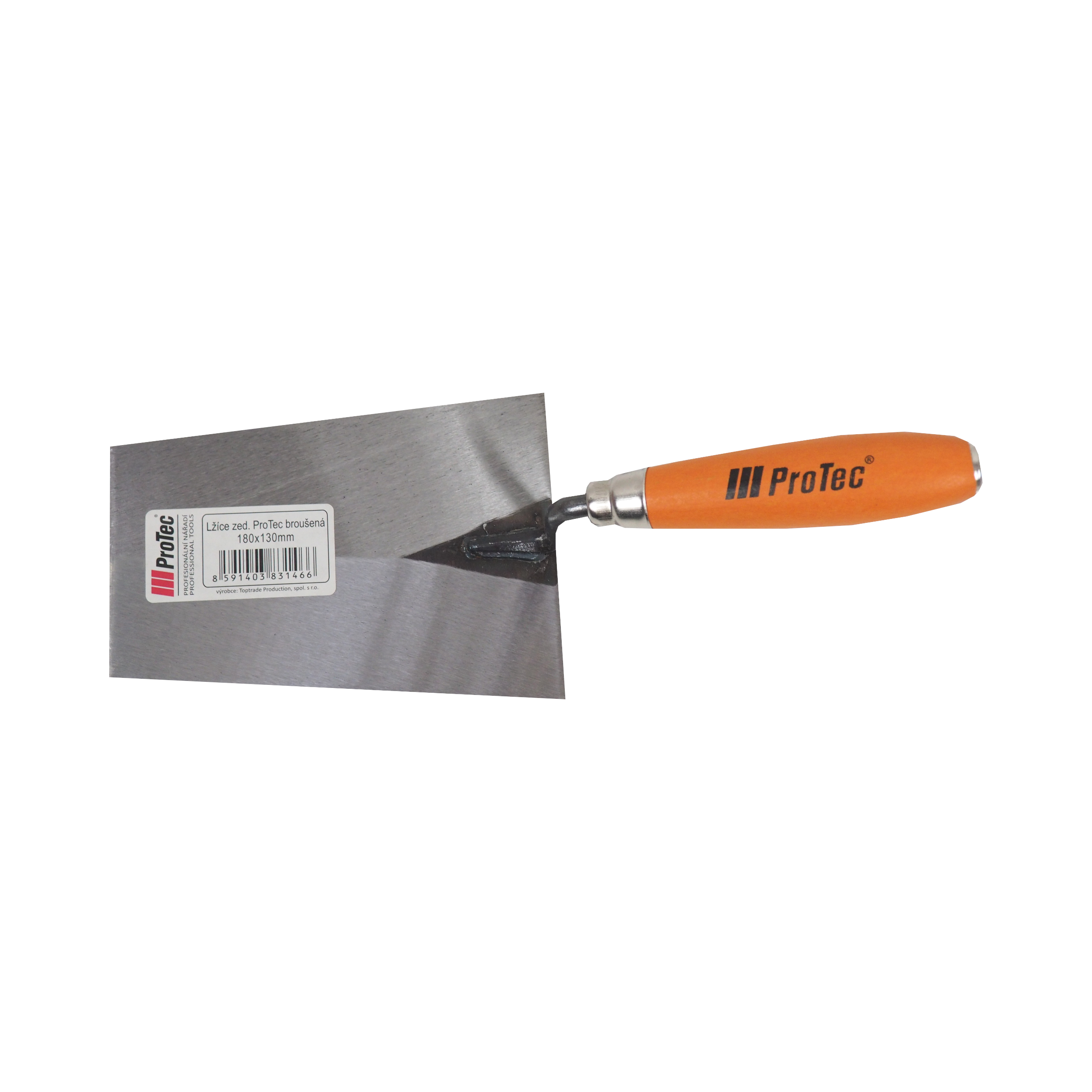 ProTec zednická lžíce, ocelová, broušená 180 × 130 mm – Profi