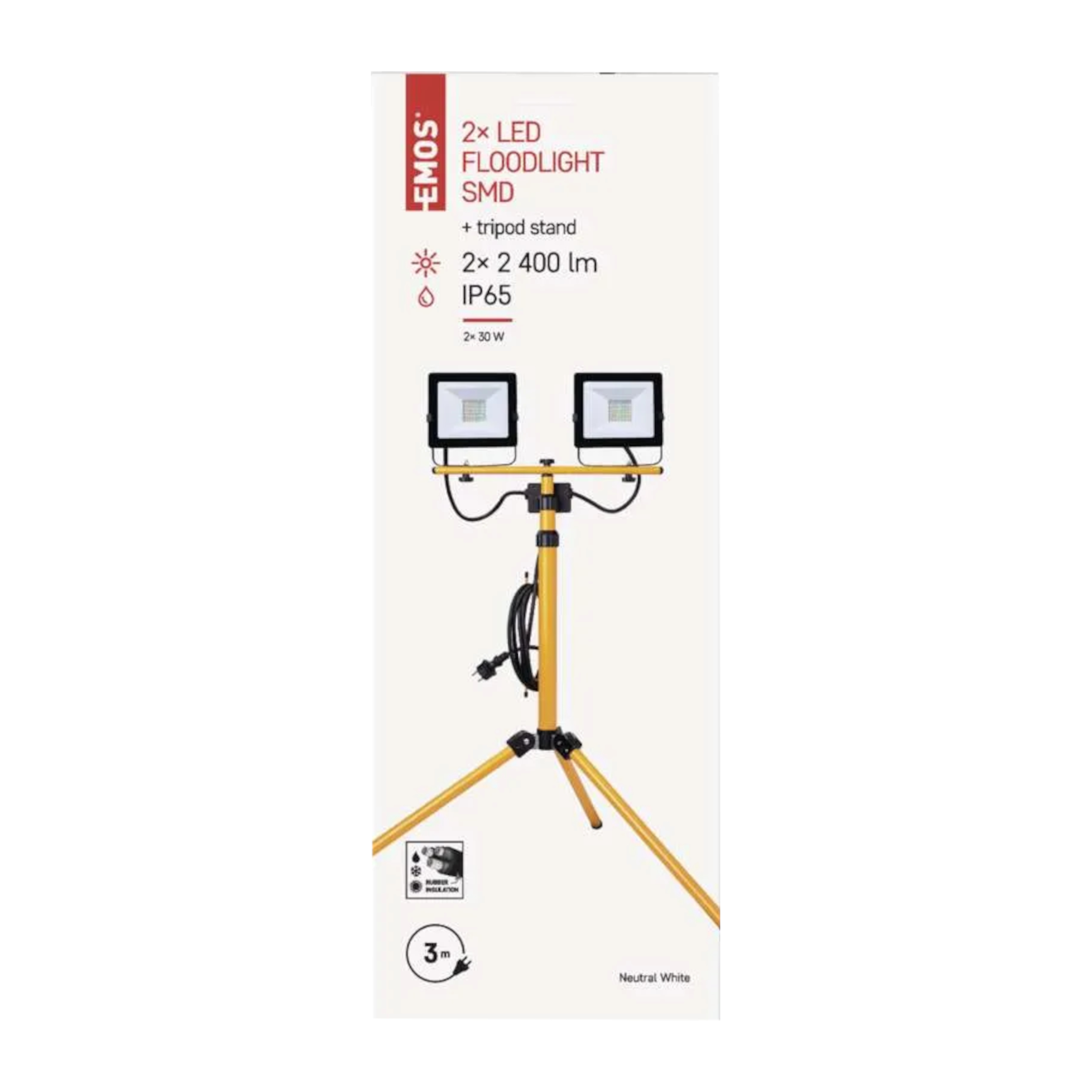 LED reflektor HOBBY SLIM 2×30 W + trojnožka