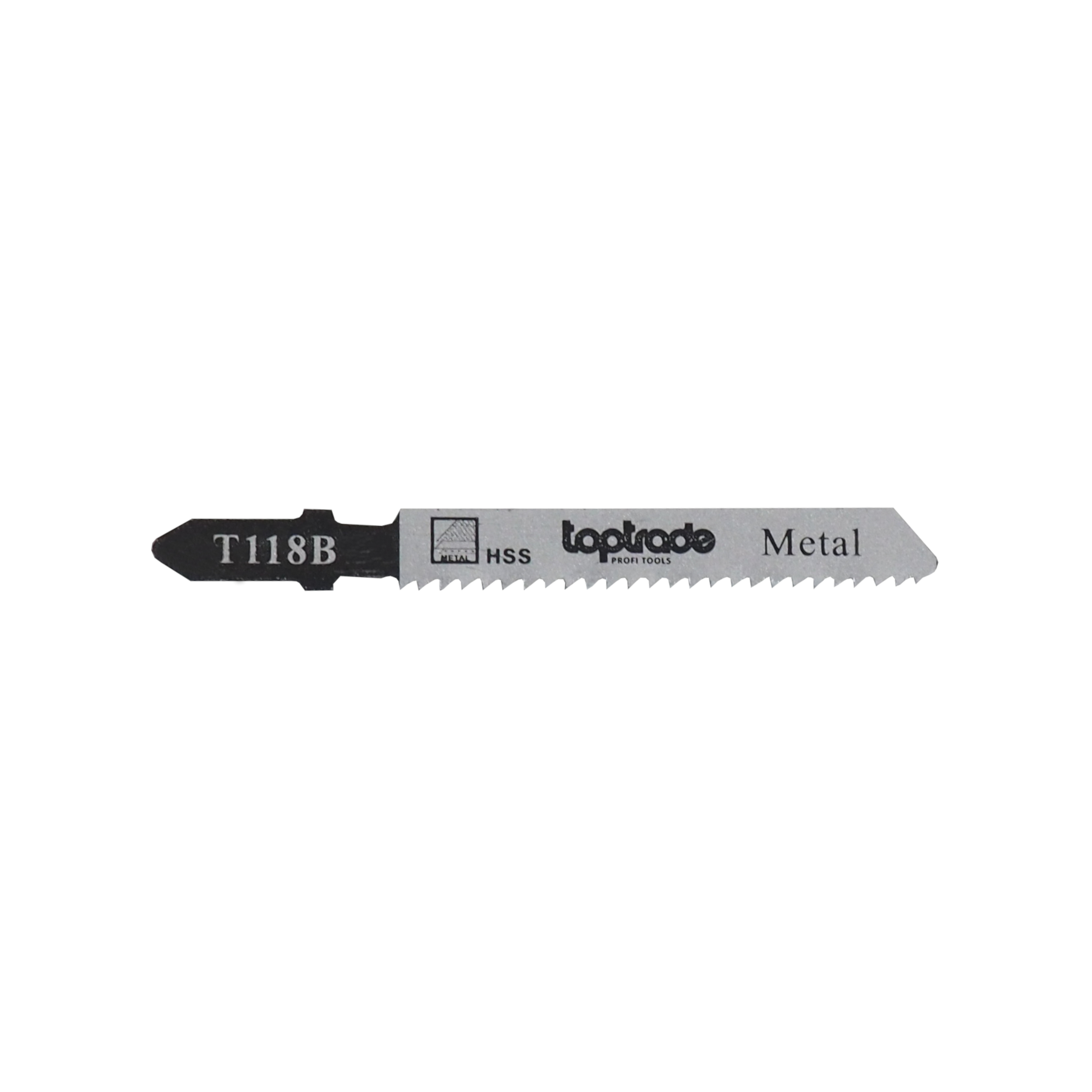 TOPTRADE pilové listy do přímočaré pily T118B 76 mm na kov – 5 ks