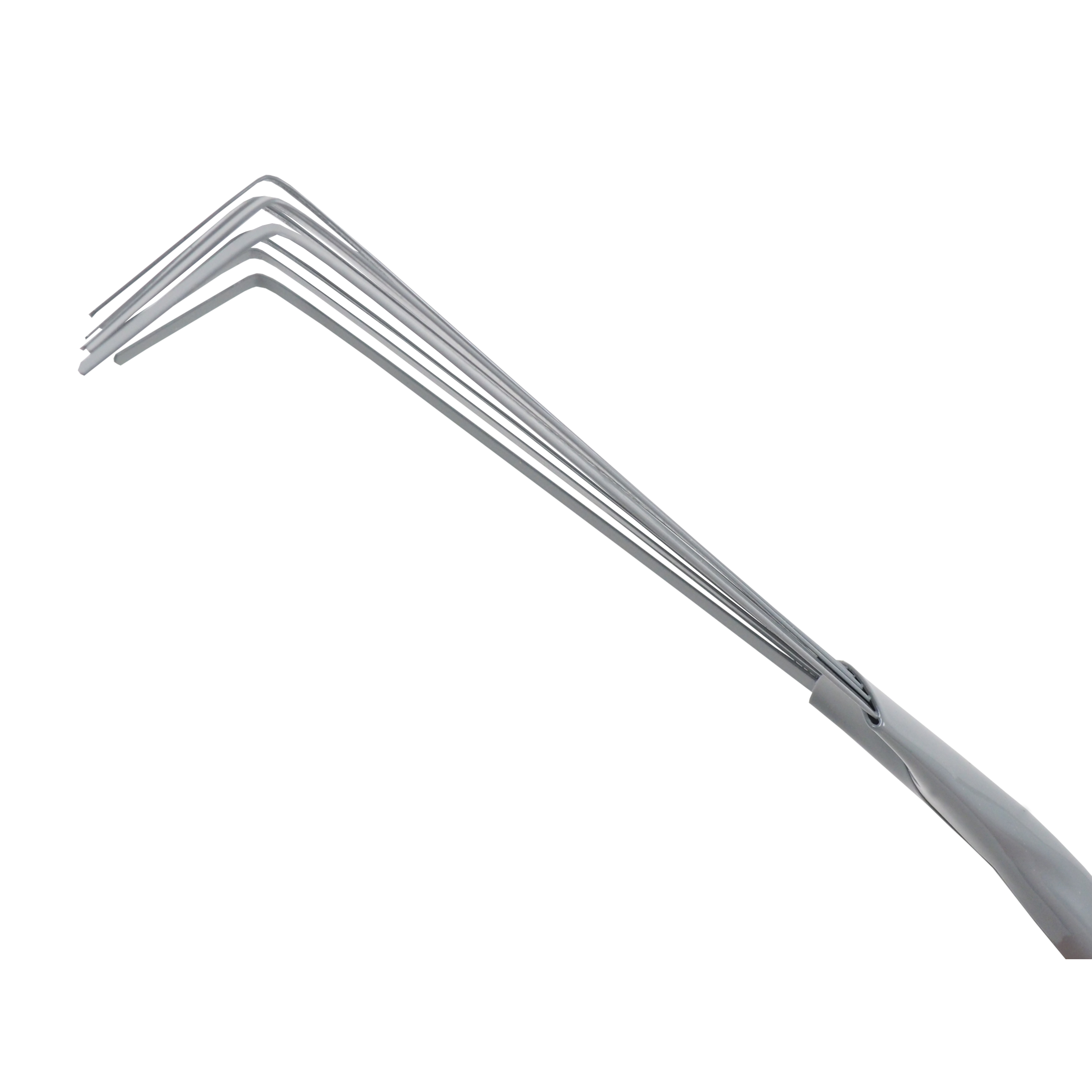 TOPTRADE ruční hrábě na listí – 9 zubů, 37 cm