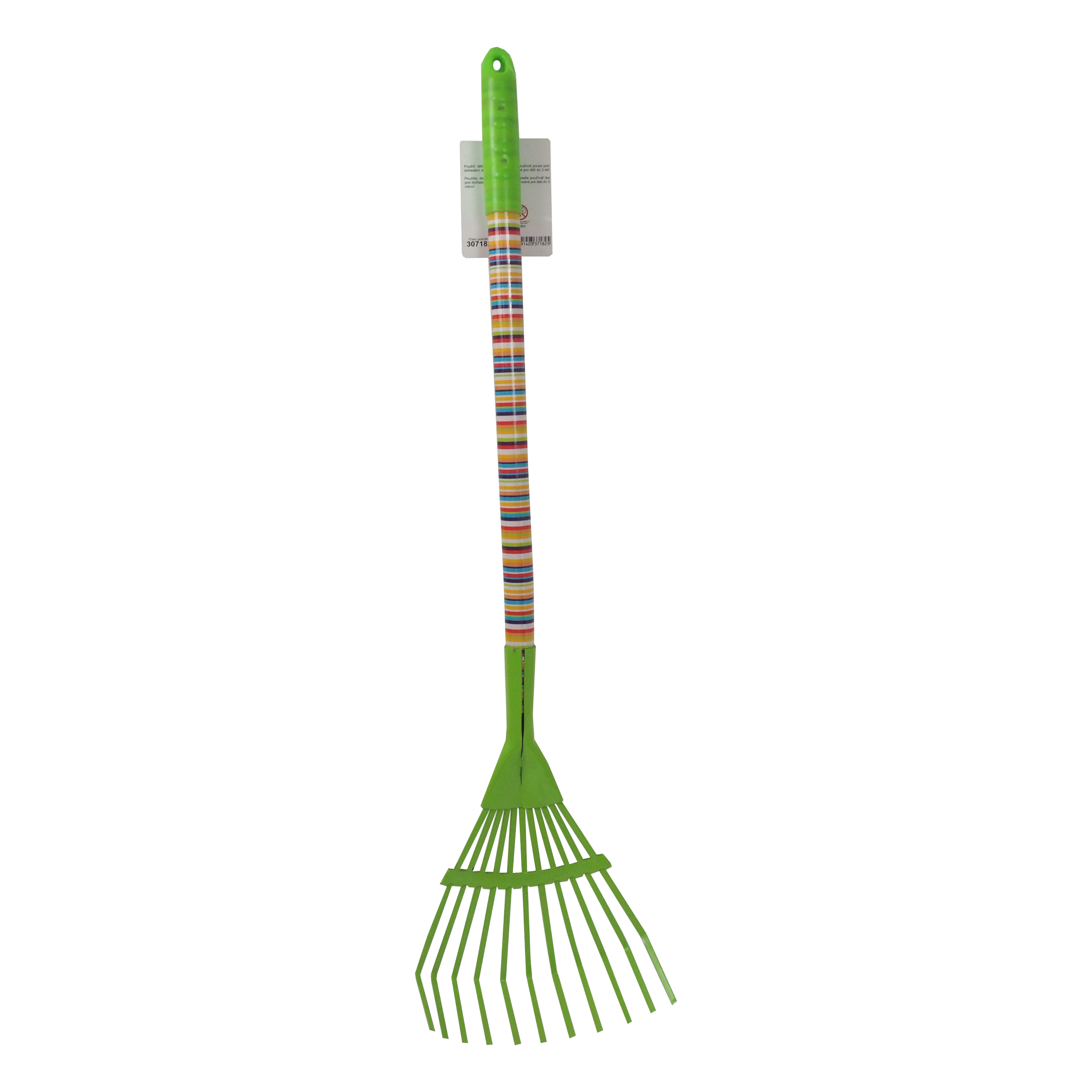 REFLEX dětské hrábě, kovové, 11 lamel, dlouhá násada 74 cm