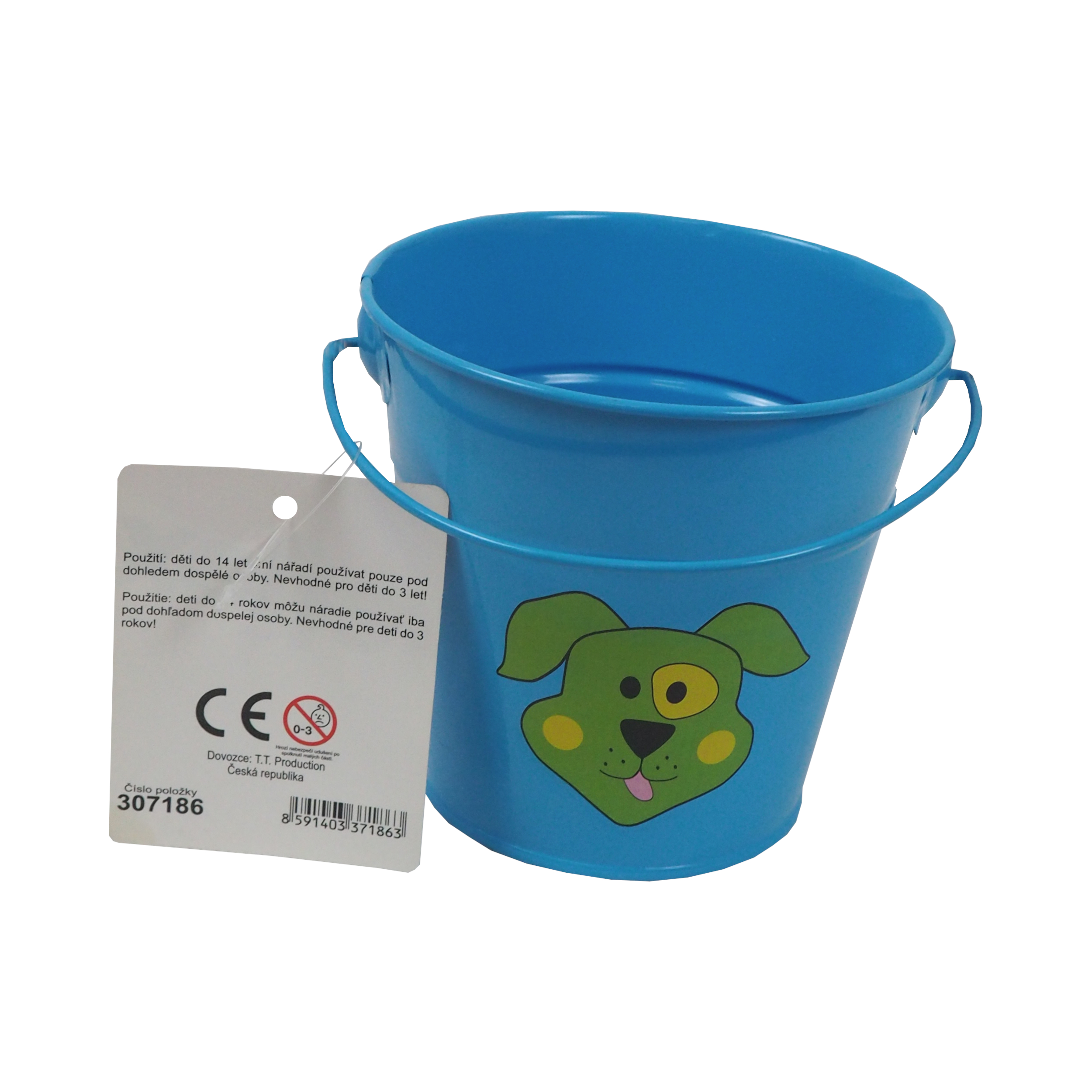 Dětské kovové vědro REFLEX, modré, 1,2 l