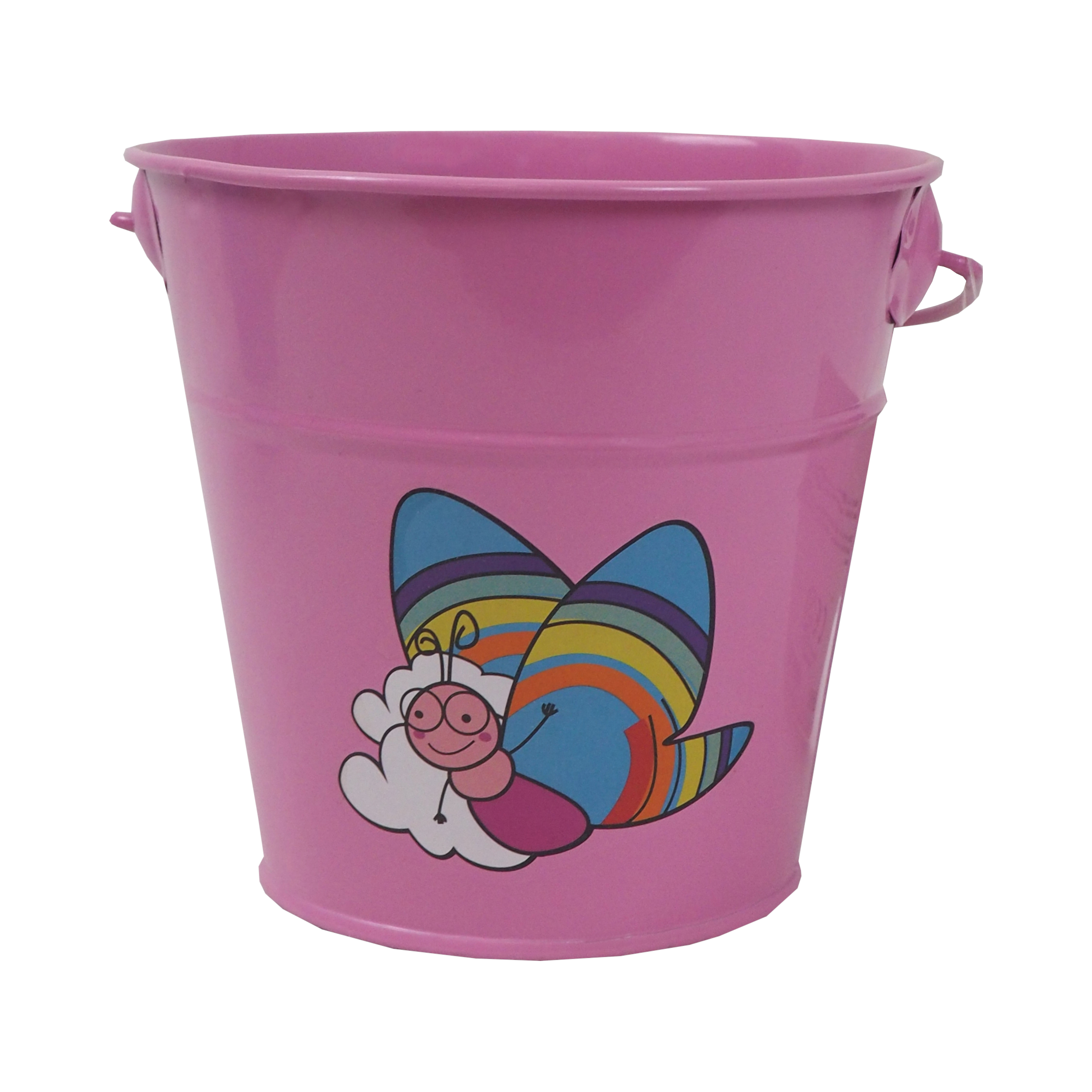 REFLEX dětské zahradní vědro, kovové, růžové, 1,2 l