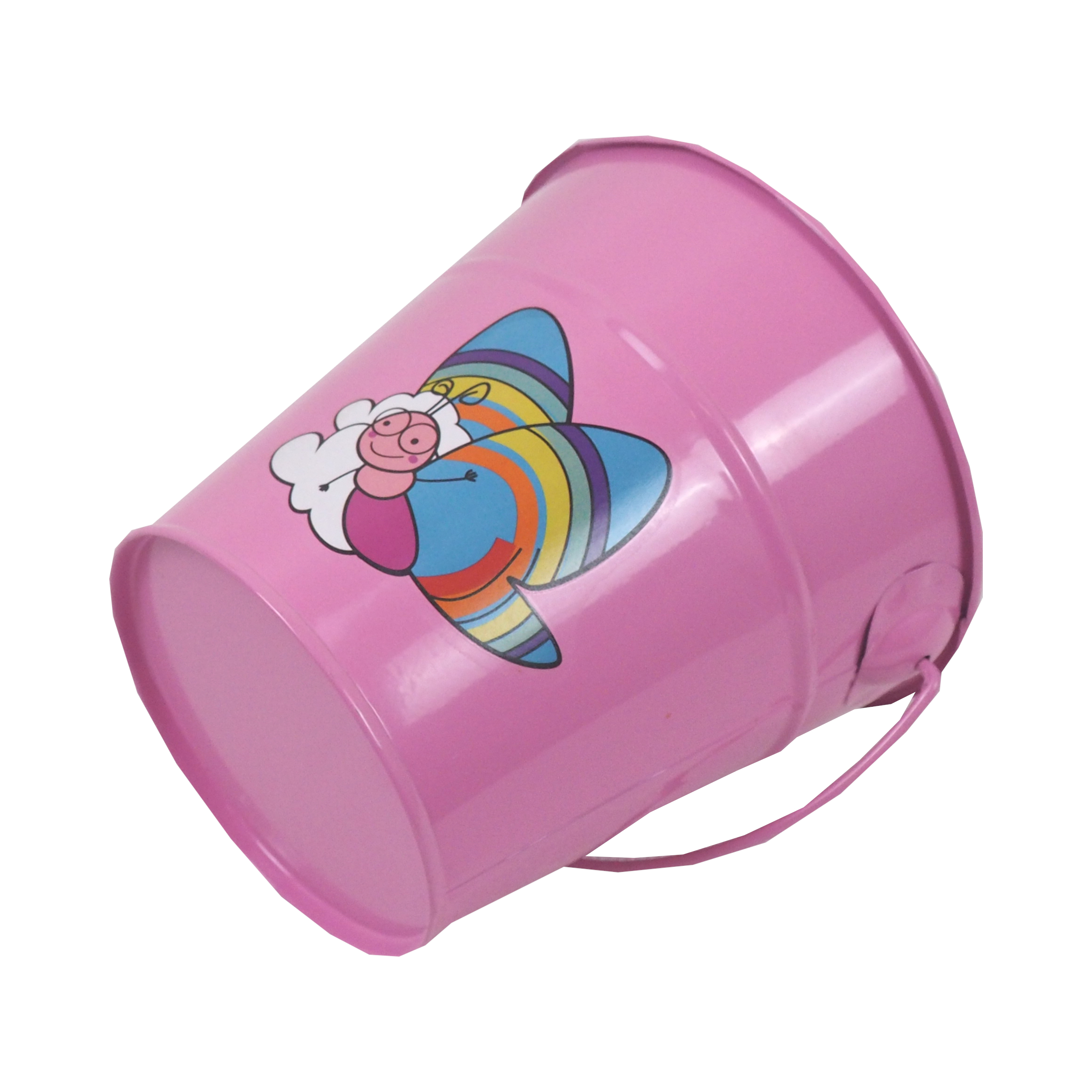 REFLEX dětské zahradní vědro, kovové, růžové, 1,2 l