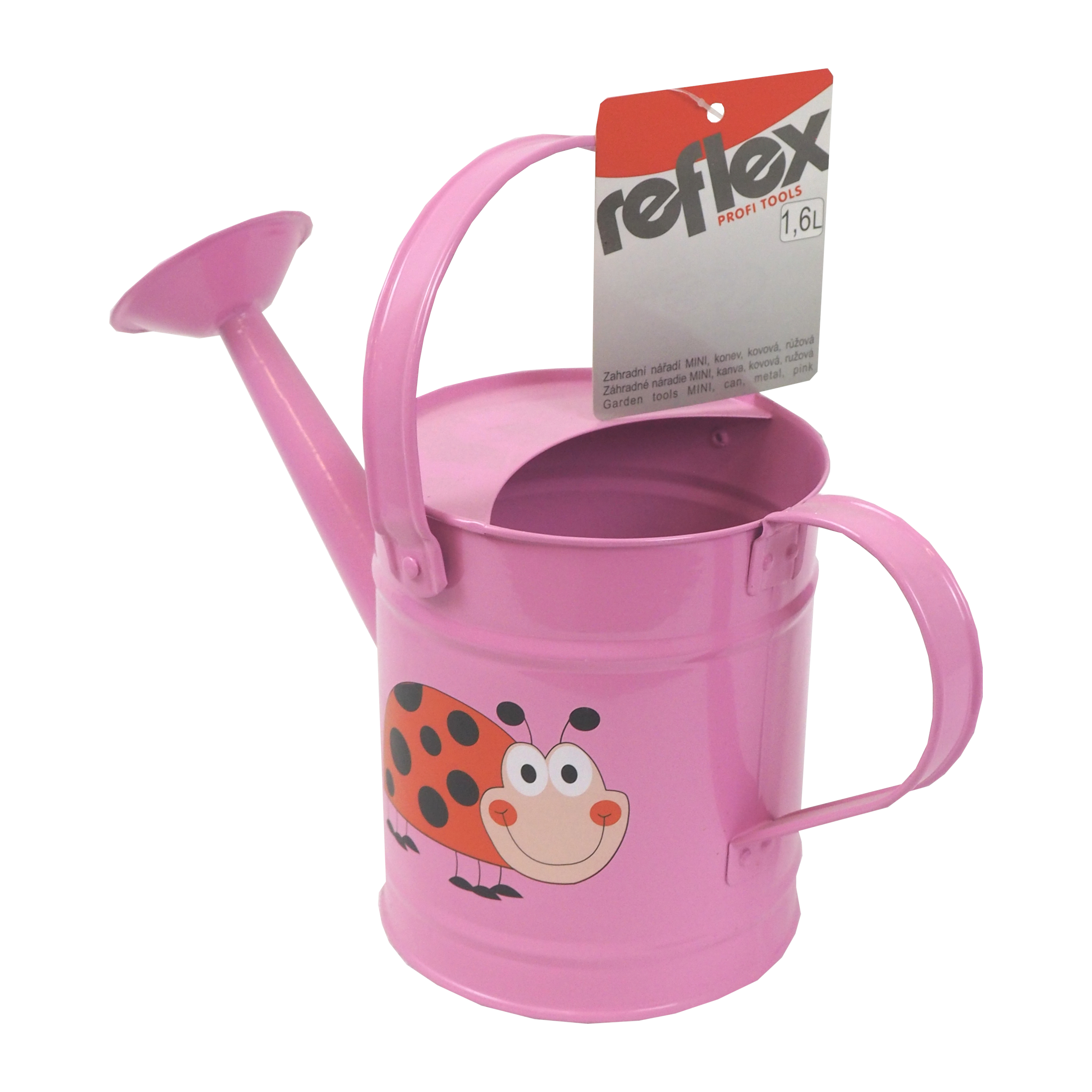 REFLEX dětská kovová konev, růžová, 1,6 l
