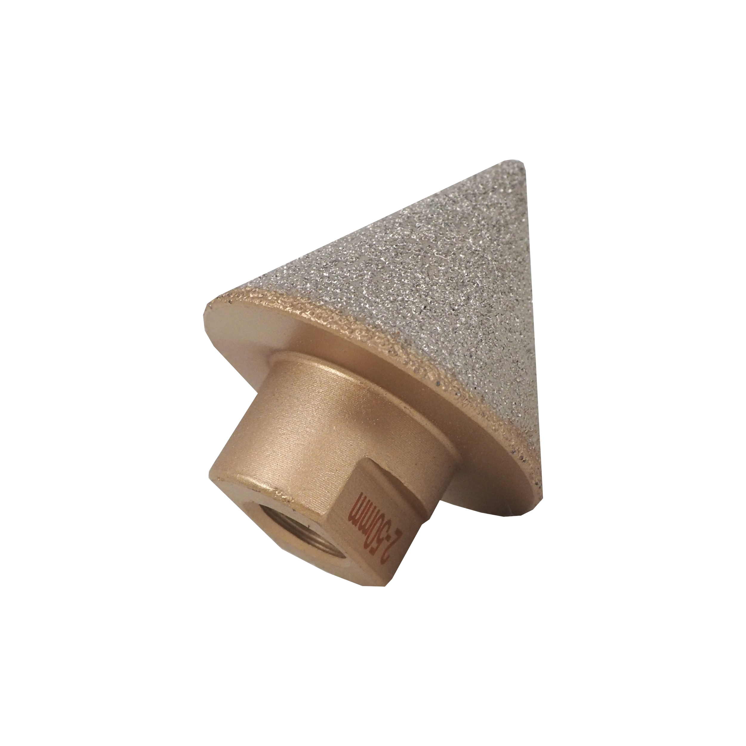 TOPTRADE korunka brusná diamantová M14, jehlan 2, 50 mm