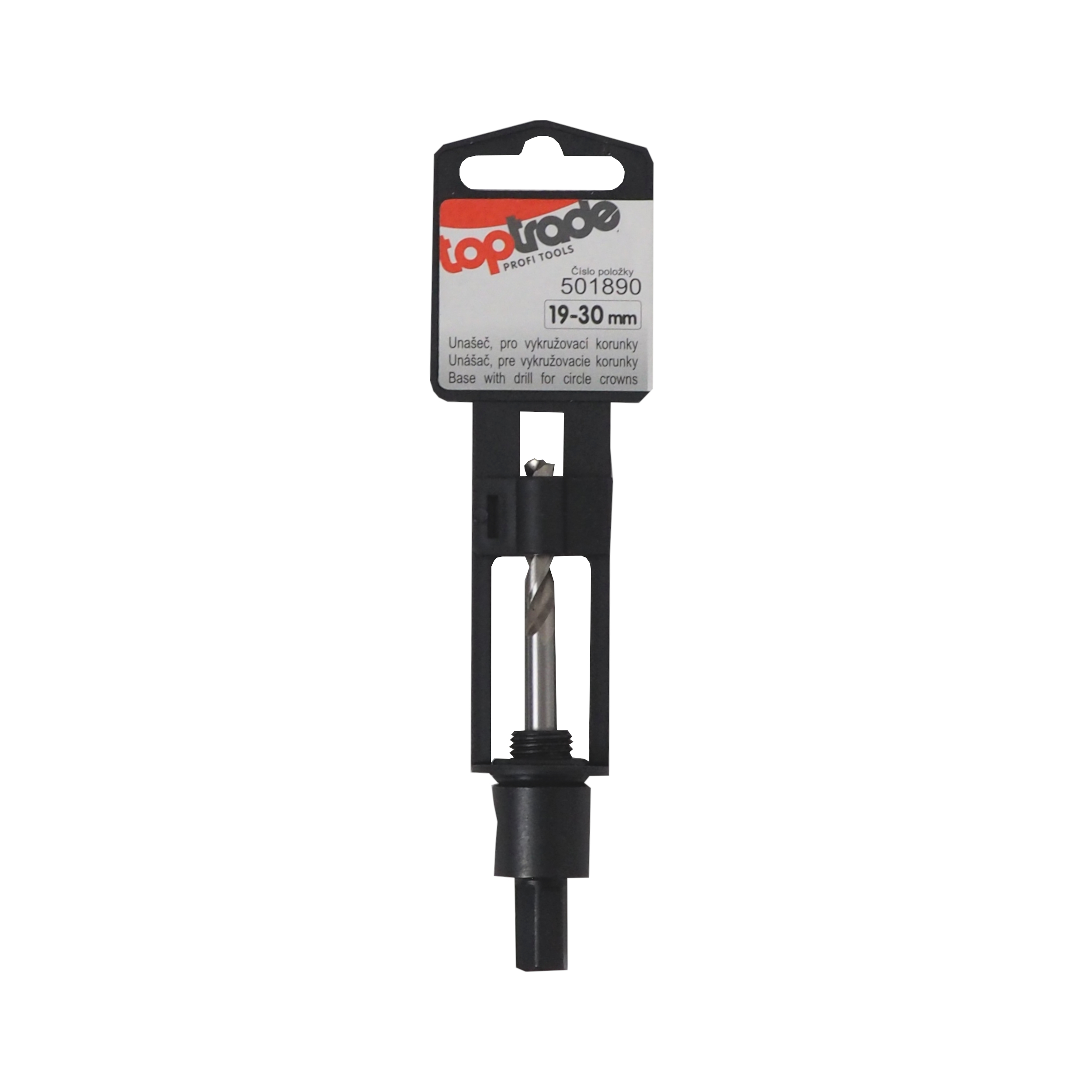 TOPTRADE unašeč pro vykružovací korunky BiMetal 19–30 mm