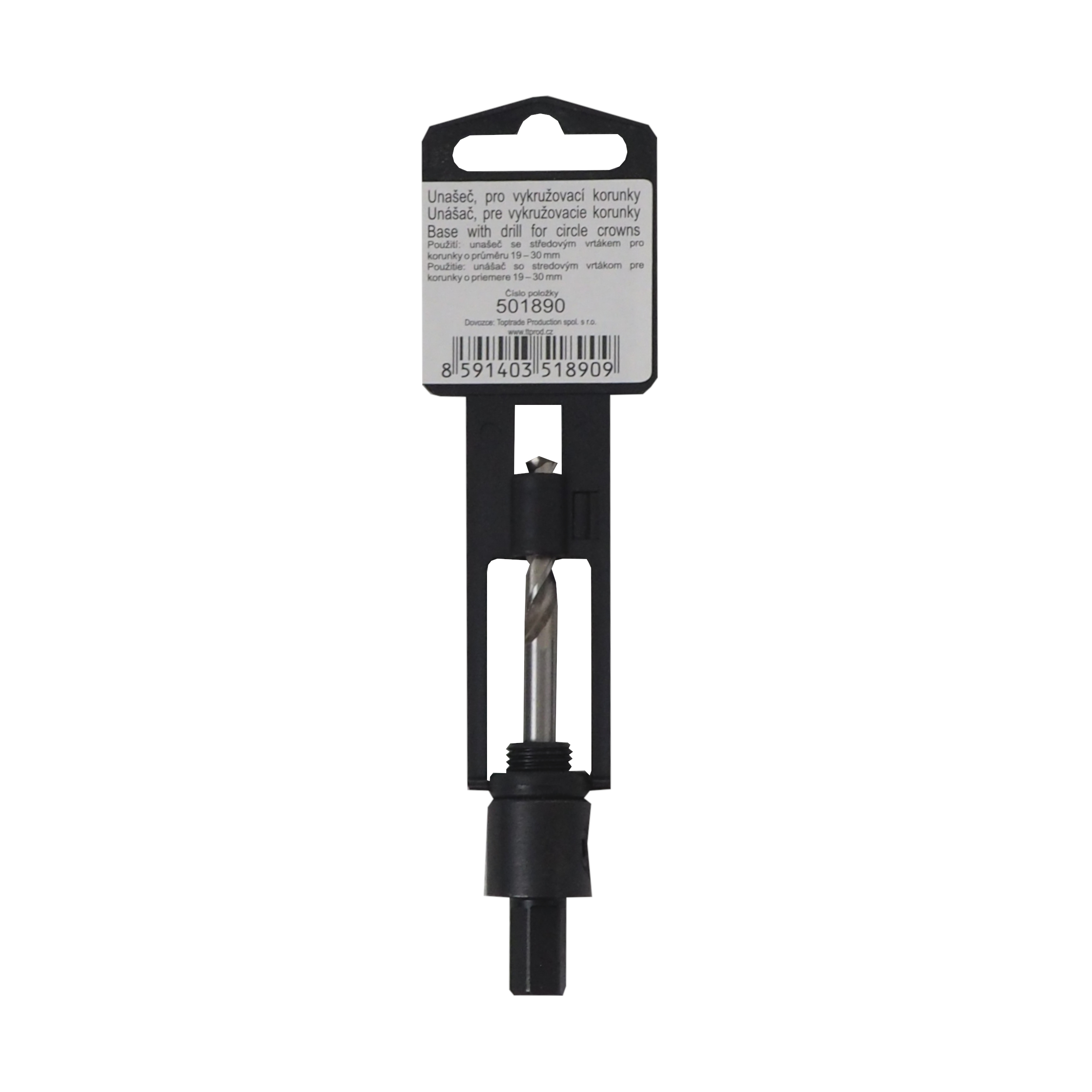TOPTRADE unašeč pro vykružovací korunky BiMetal 19–30 mm