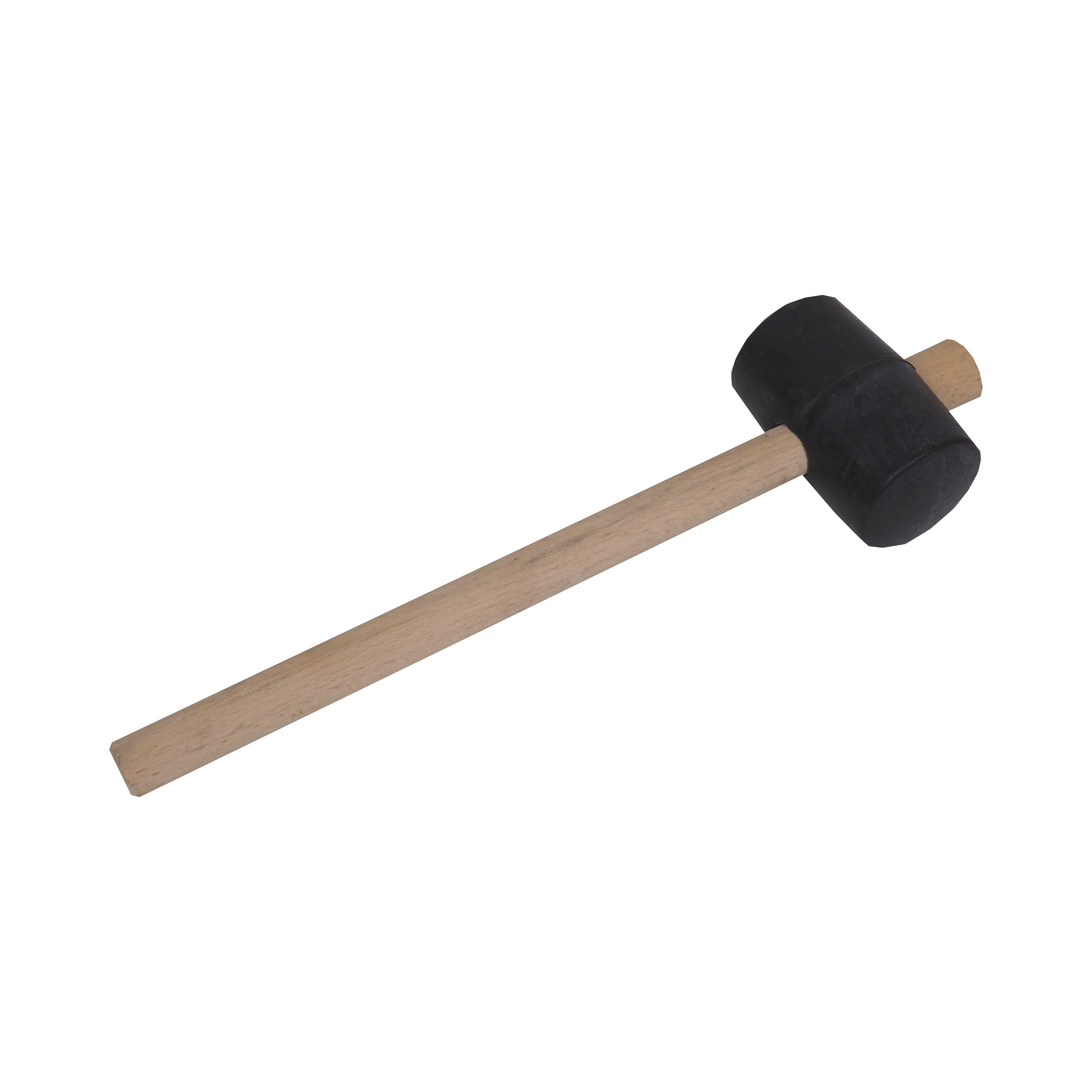 TOPTRADE gumová palice, černá, buková násada, Ø 45 mm, 260 g