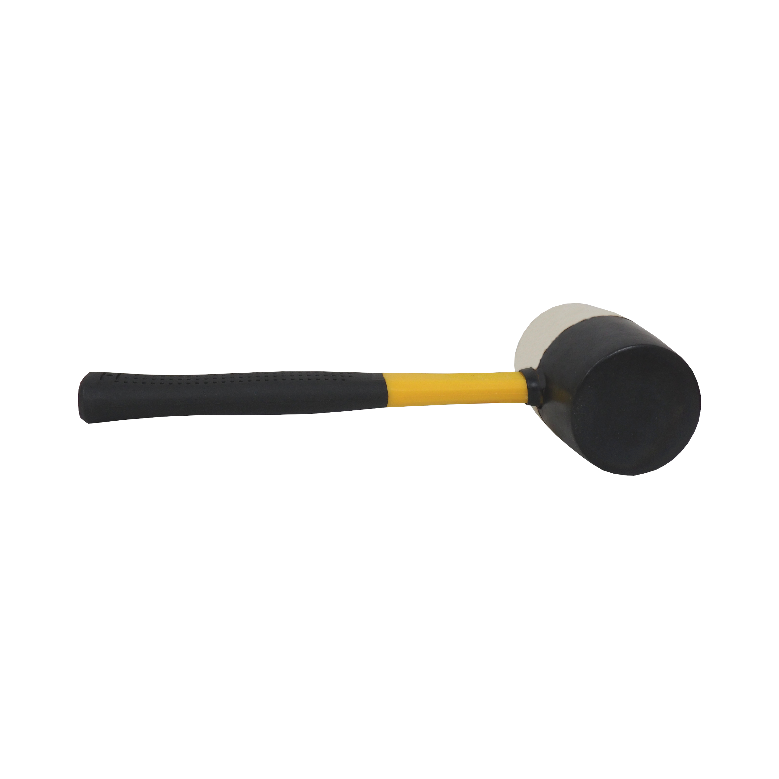 TOPTRADE gumová palice 680 g, Ø 65 mm, sklolaminátová násada, černá/bílá