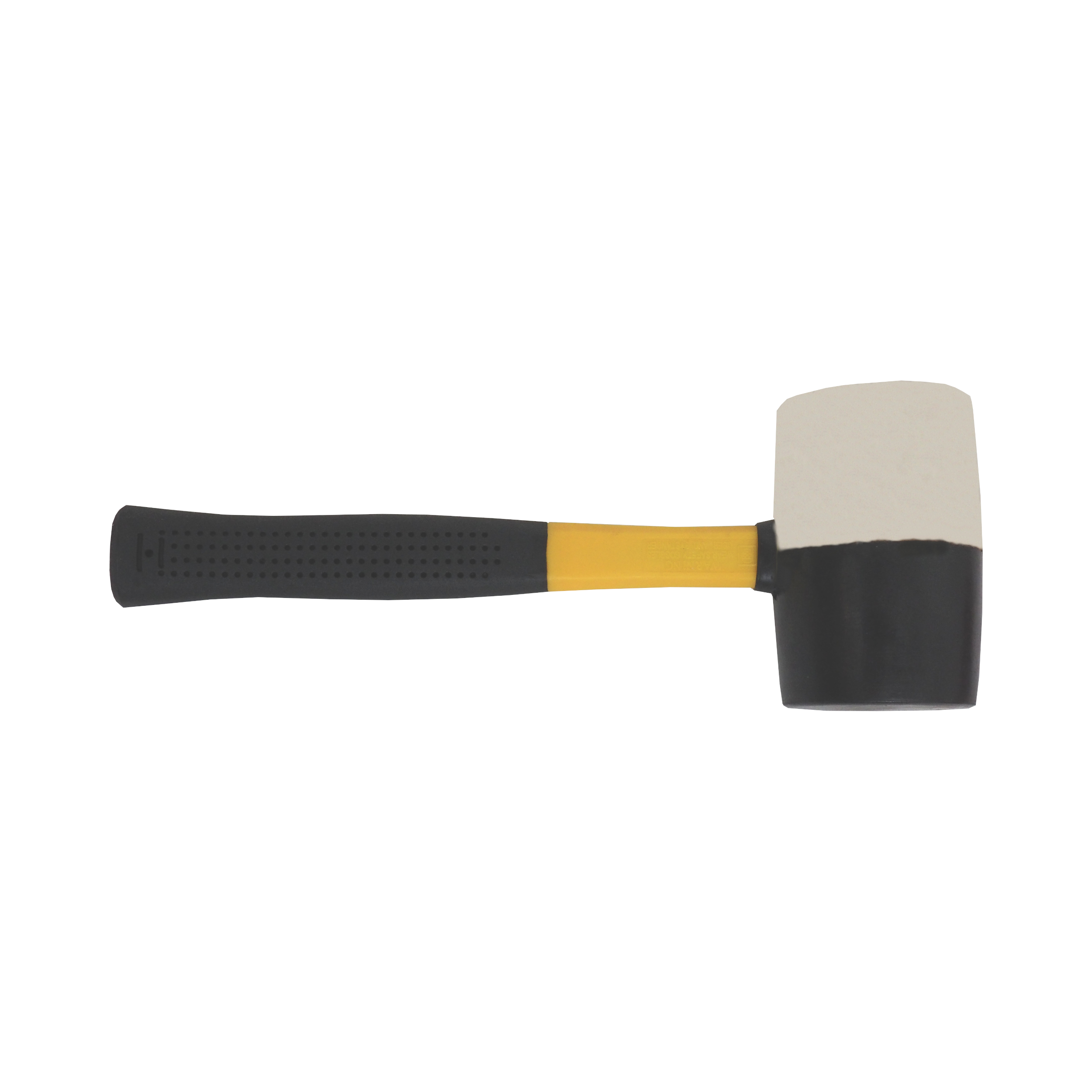 TOPTRADE gumová palice černá/bílá, sklolaminátová násada, Ø 70 mm, 900 g
