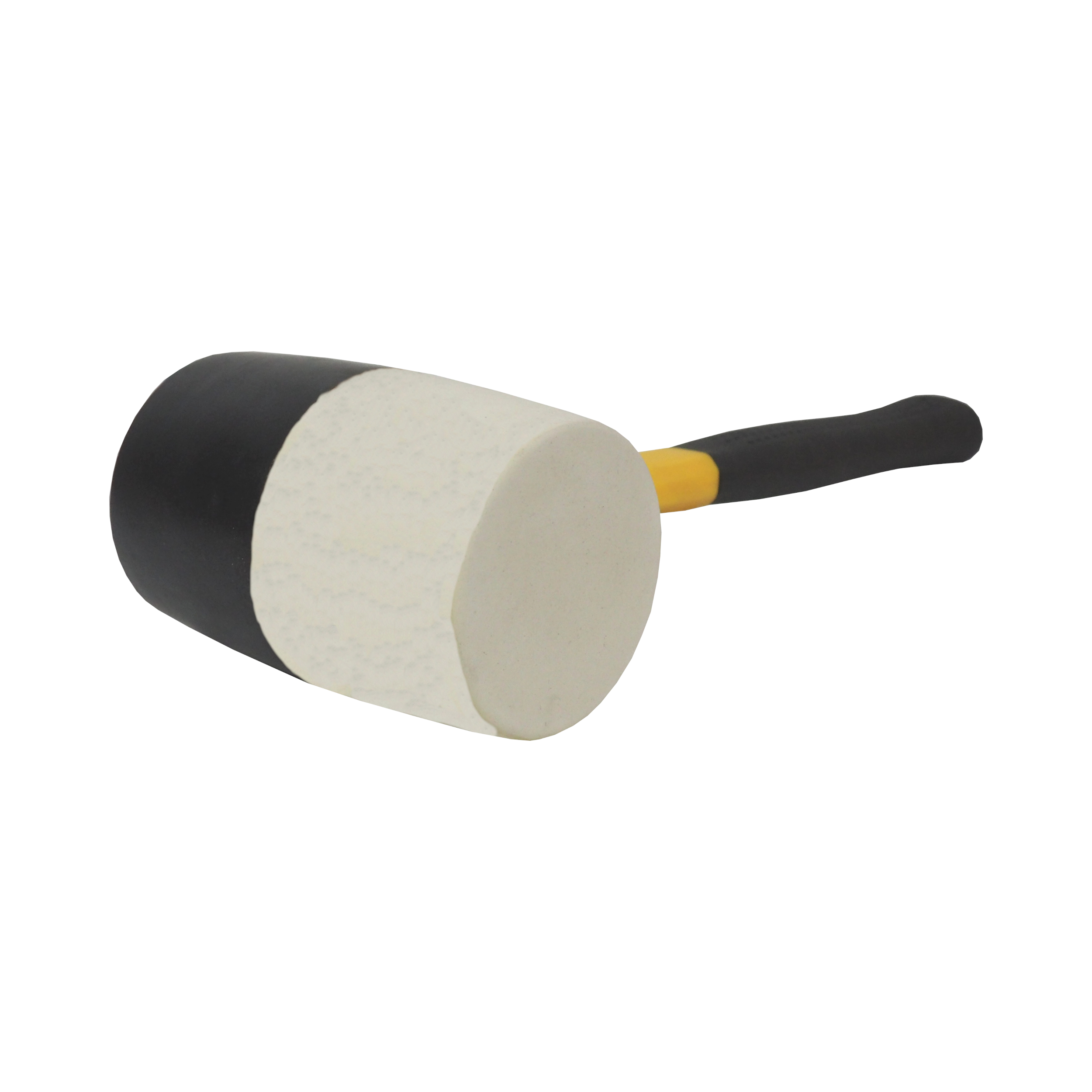 TOPTRADE gumová palice černá/bílá, sklolaminátová násada, Ø 70 mm, 900 g