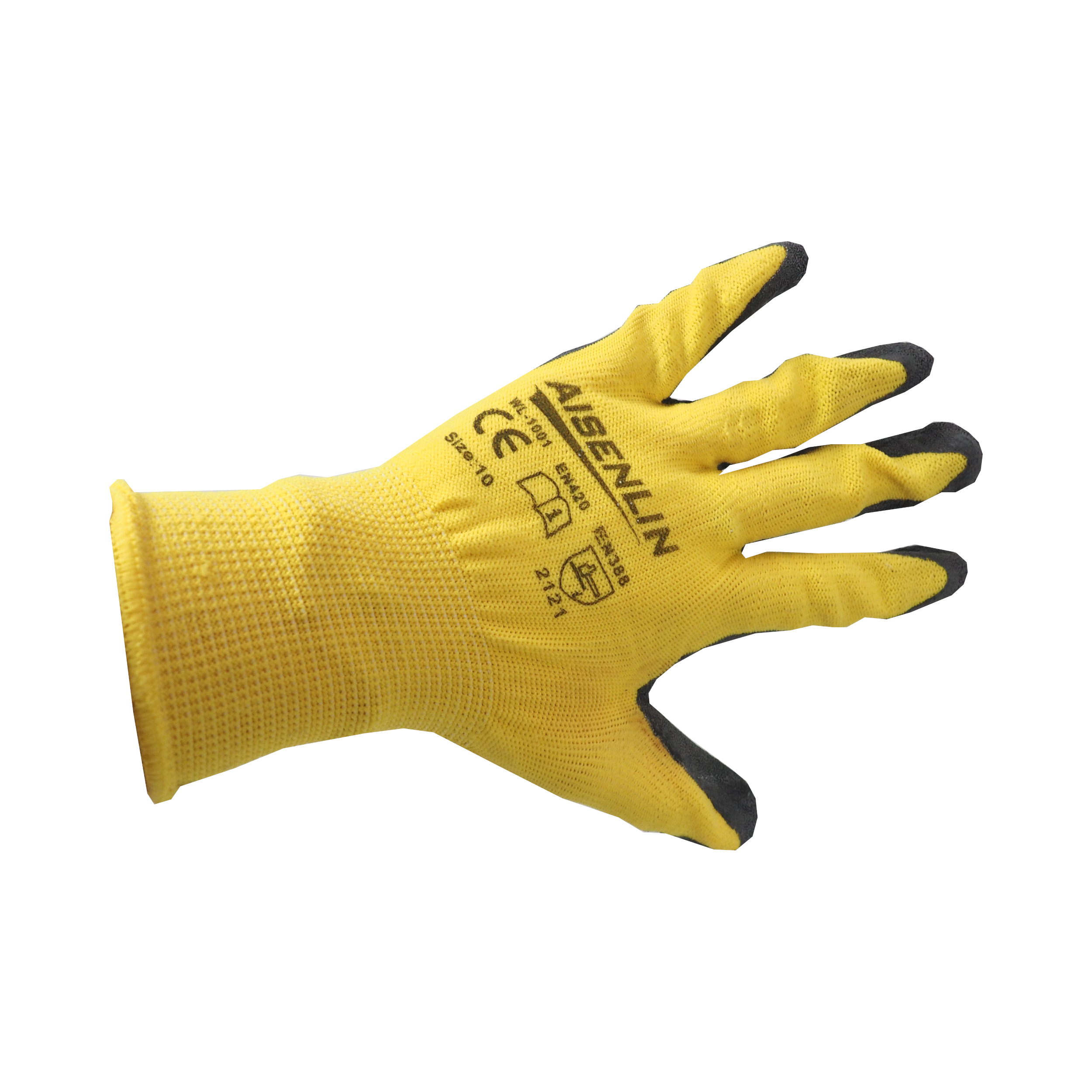 TOPTRADE pracovní rukavice Polycotton s latexovou dlaní, vel. 10