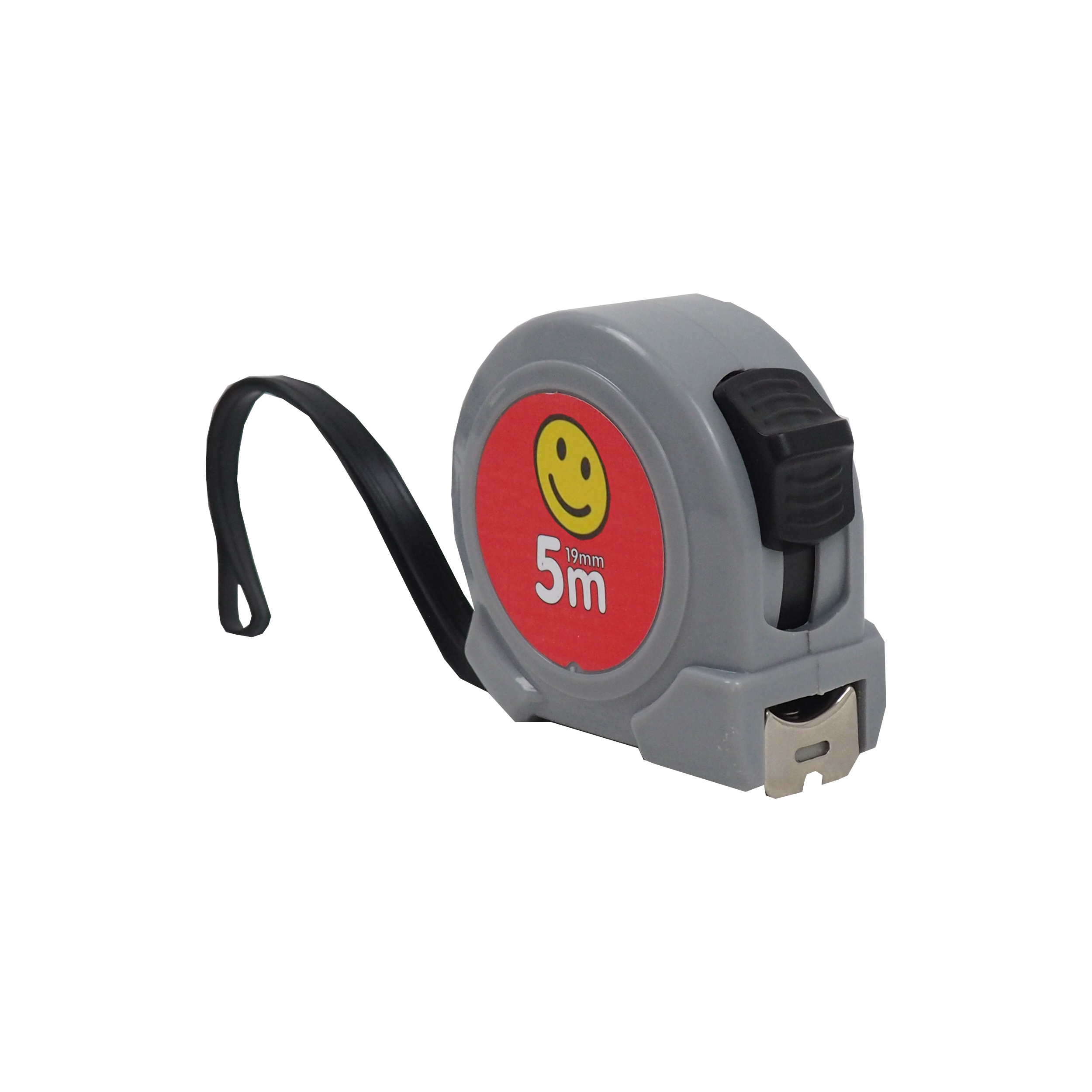 TOPTRADE svinovací metr SMAJLÍK, jednobrzdový 19 mm × 5 m