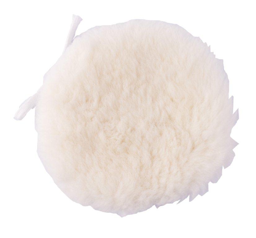 TOPTRADE lešticí disk Ø 125 mm, přírodní vlna, suchý zip