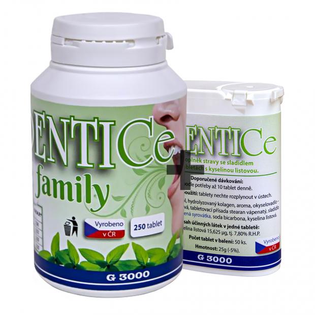 DENTICE MIX TABLETY ( 50 + 250 TABLET ) (Tablety na osvěžení dechu s kyselinou listovou.)
