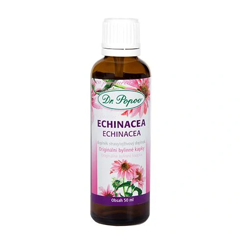 Echinacea , originální bylinné kapky, 50 ml Dr. Popov