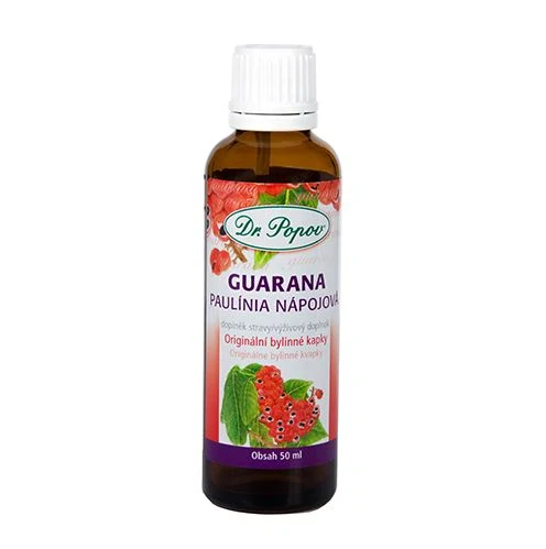 Guarana , originální bylinné kapky, 50 ml Dr. Popov