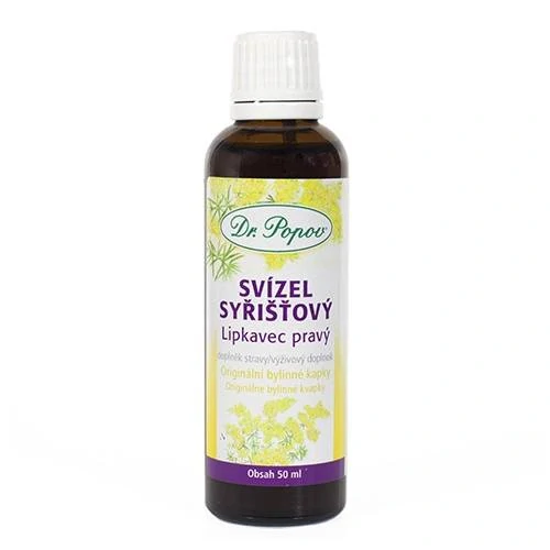 Svízel syřišťový, originální bylinné kapky, 50 ml Dr. Popov